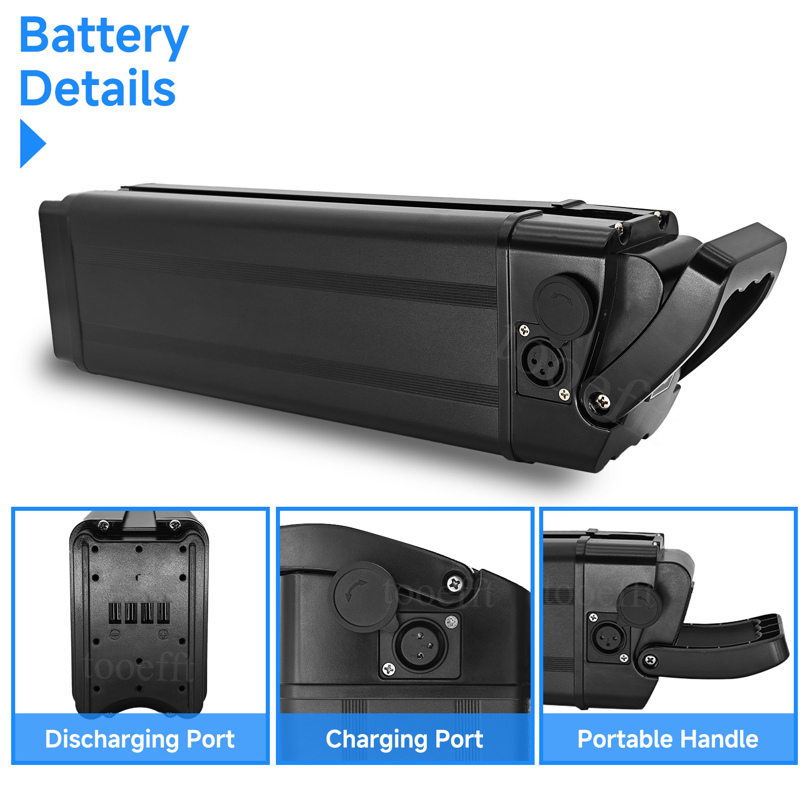 tooefft Electric Bicycle Battery 48V 13Ah 20Ah for Heybike Mars Ranger ebike