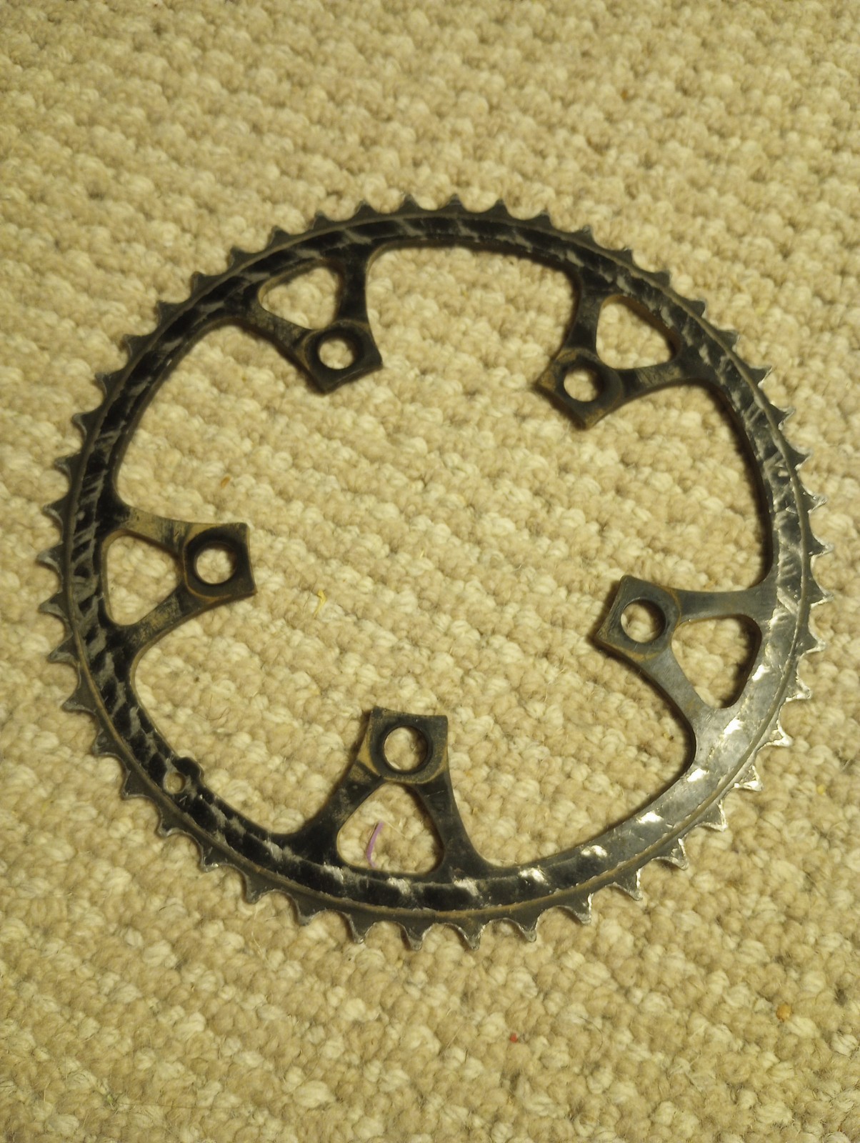 Black Shimano SG D-48 48T Chainring, 110 BCD, Used