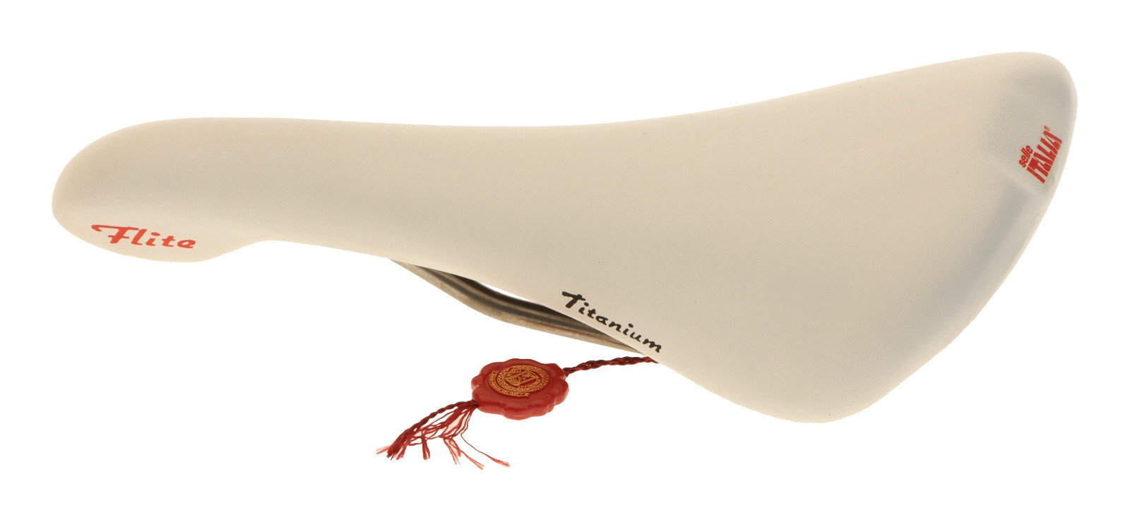Selle Italia Flite Saddle Titanium Rails White Leather 1990 L1 NIB NOS NEW