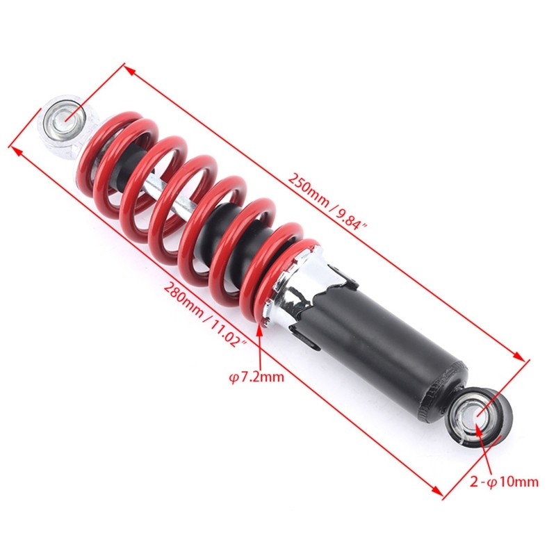 250mm 9.8″ Rear Shock Absorber for Pit Dirt Bike ATV Quad
