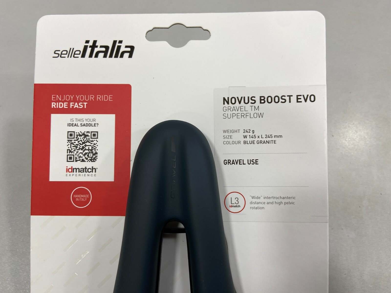 Selle Italia Novus Evo Boost Gravel TM Superflow L3 Saddle (Blue Granite)