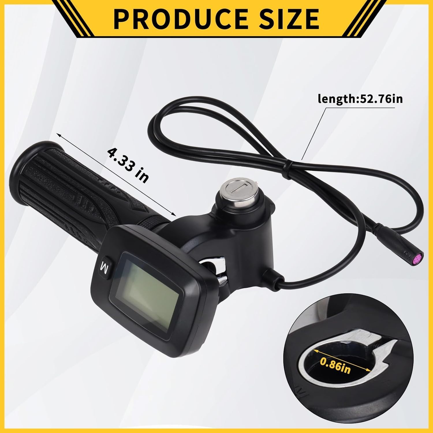 Ebike Speedometer Throttle with M Button for Tutto Tutti Soleil 01 Motorcycle