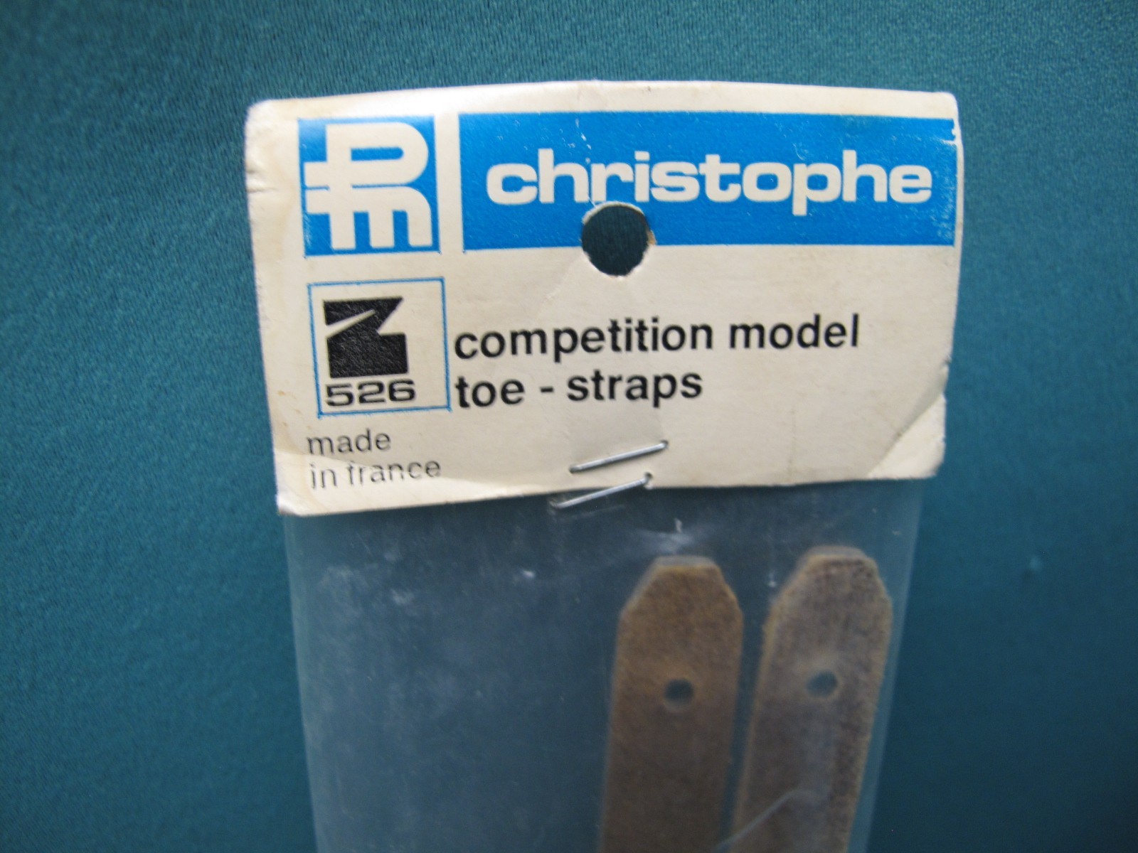 Vintage Christophe Competition Z526 Brown Leather Toe Straps New NOS France