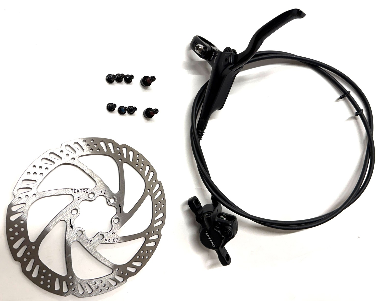 Tektro HD-M285 Hydraulic MTB Rear Bike Disc Brake Set 1370mm + 160mm Rotor