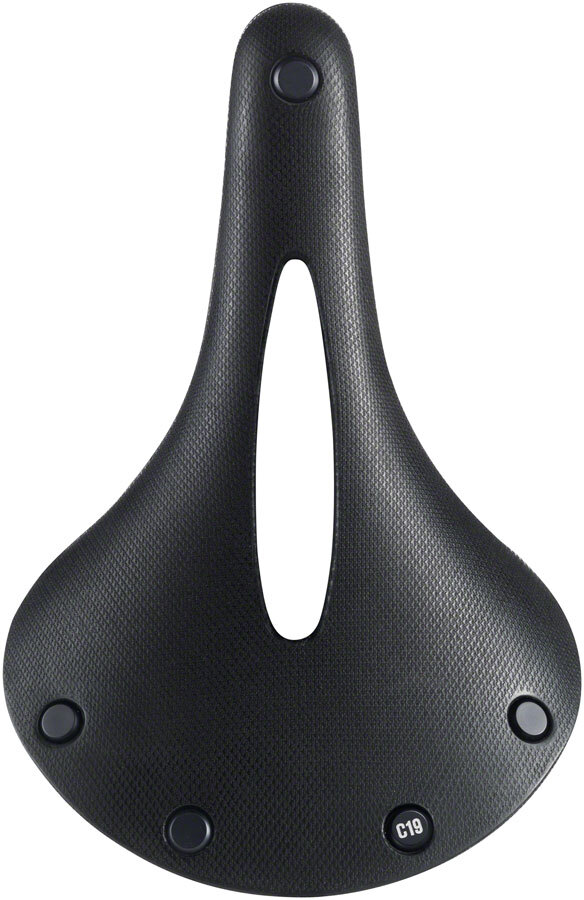 Brooks C19 Carved All Weather Saddle – Black 184mm Width Steel Rails