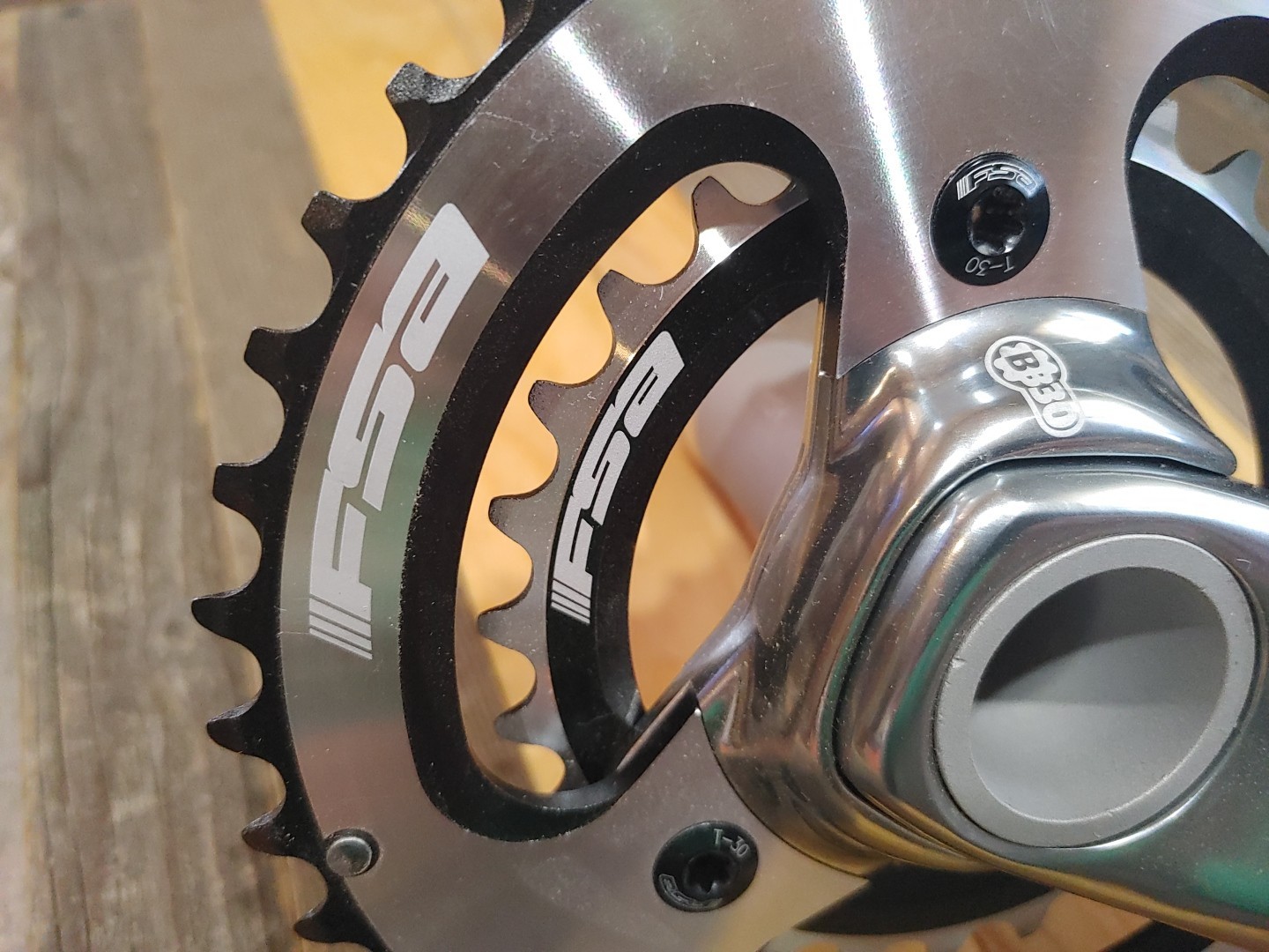 NOS FSA Afterburner Crankset 175 mm BB30 27/40T BCD 86 Hollow Forged Aluminum
