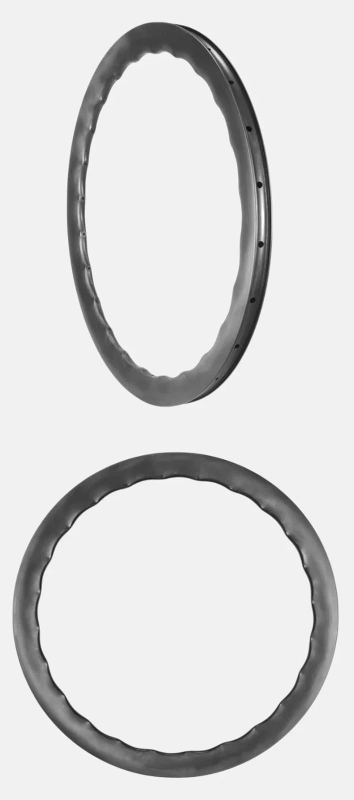 Ultra Light 700c Road Bike Carbon Disc Brake Wave Rim 24 Holes Clincher Tubeless