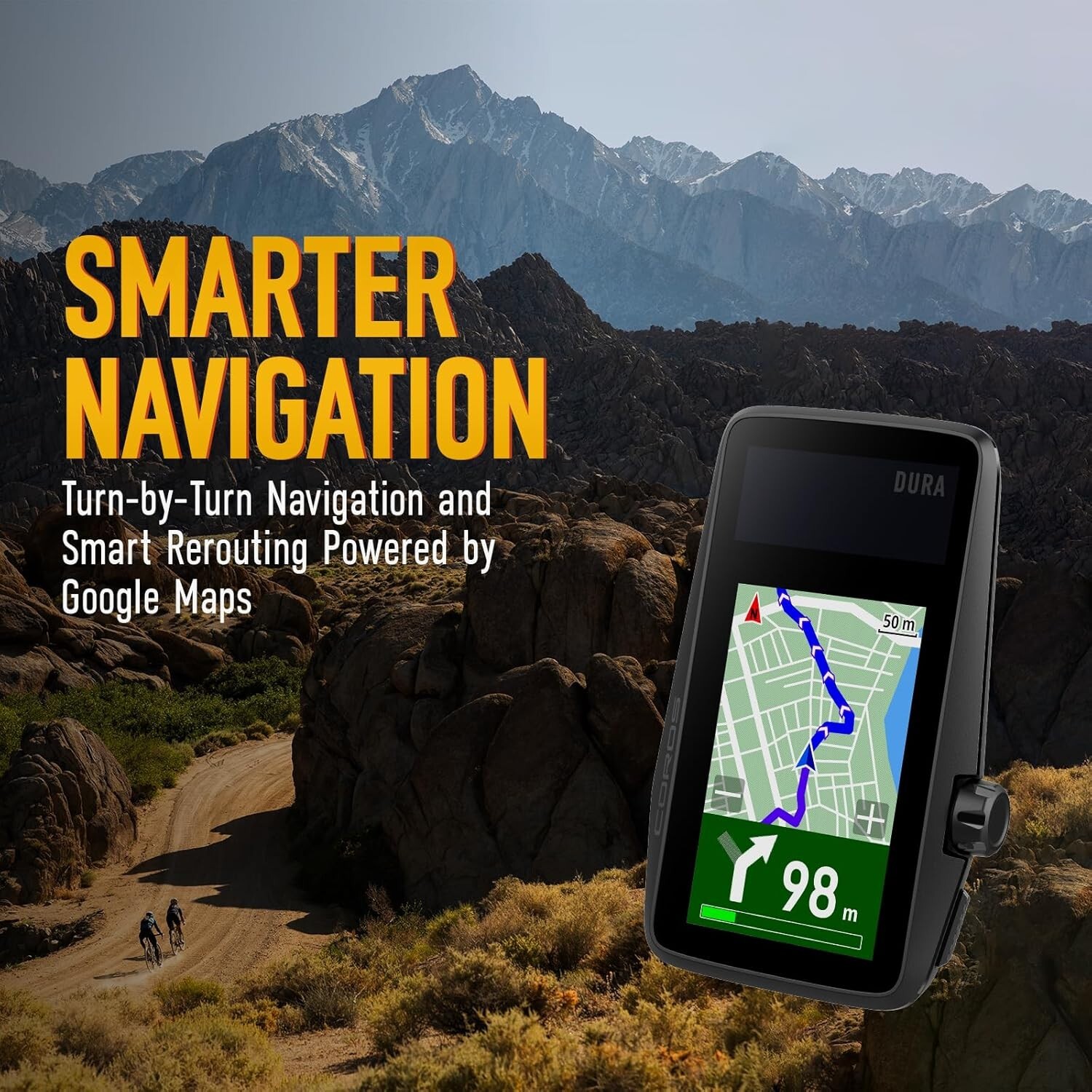 COROS DURA Solar GPS Bike Computer, 120-Hour GPS Battery Life
