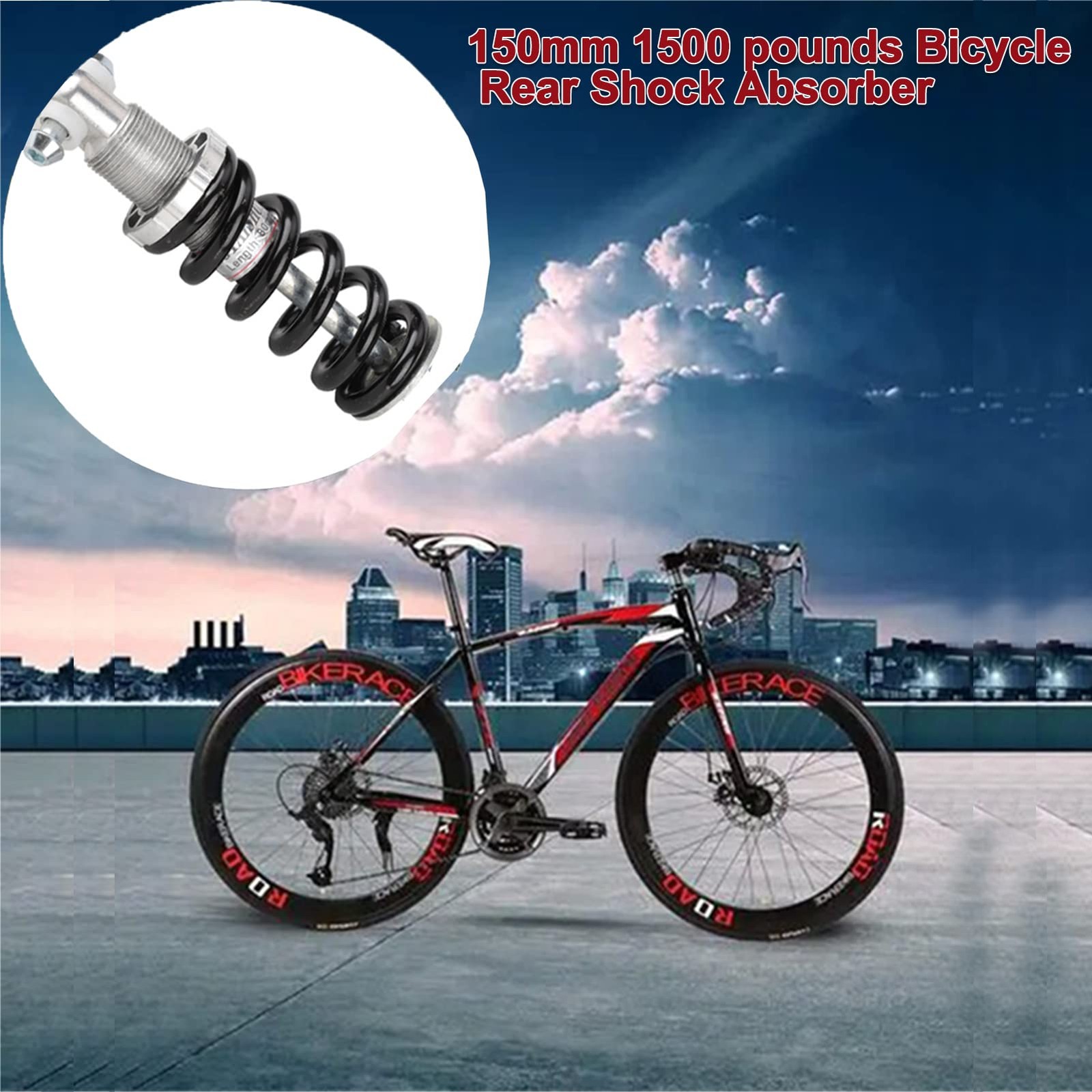 Rear Shock Absorber, 1500 Pounds 150mm/ 5.9inch Rear Suspension Bumper Spring…