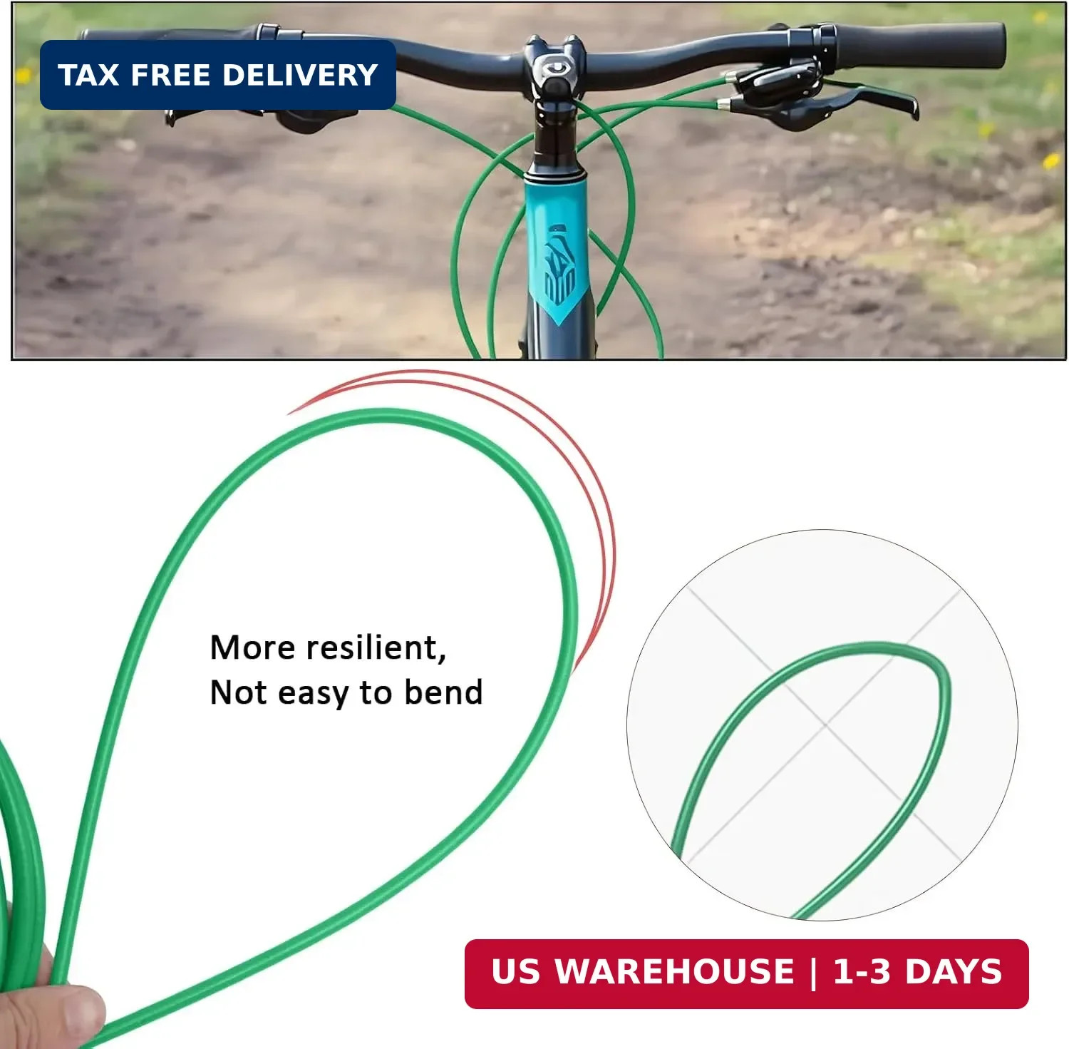 Brake Cable Housing,5mm X 9.84ft Bicycle/Bike Lined Brake Cable Housing with Cab