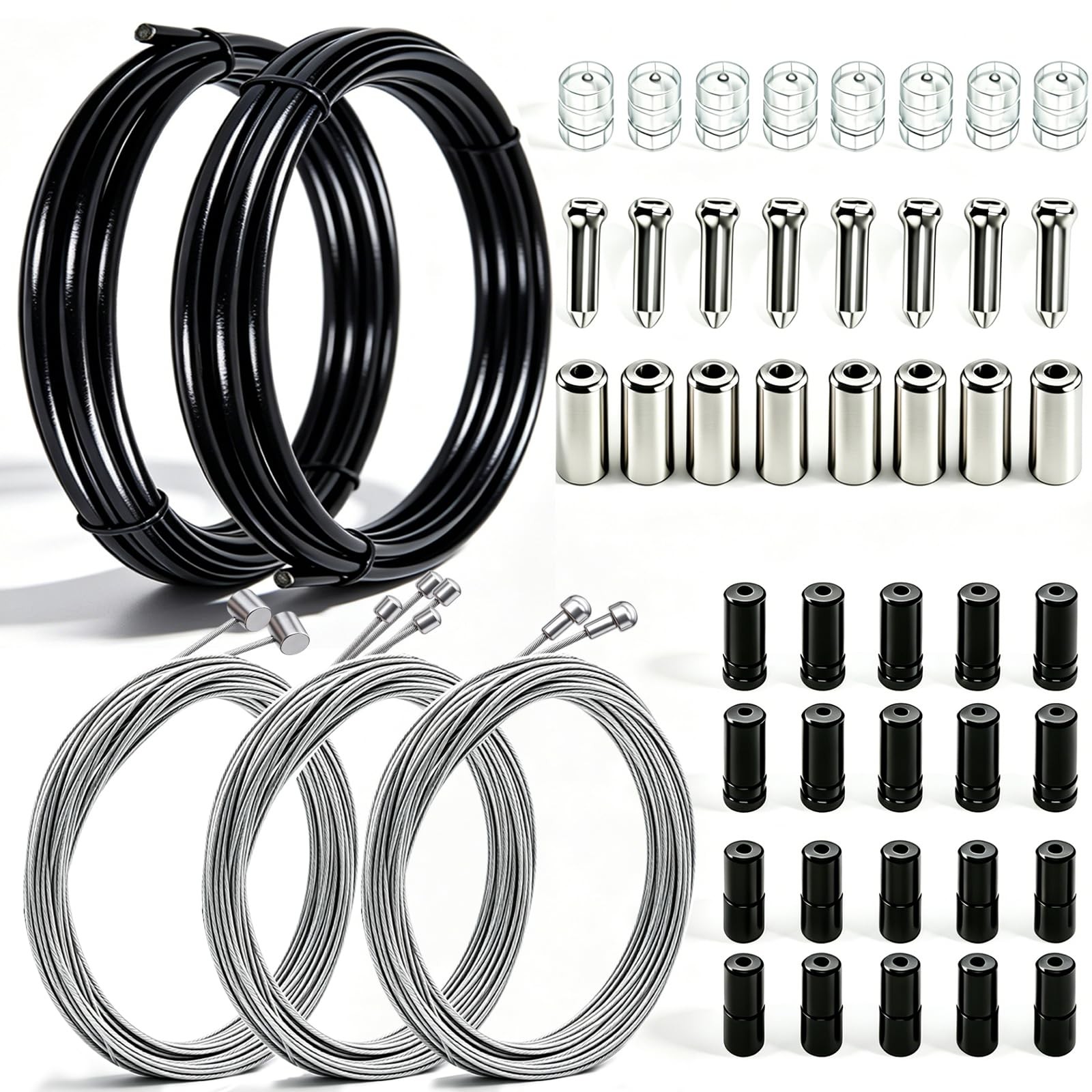 Bike Brake Shift Cable Housing Kit Stainless Steel PVC Road Mountain 170cm 200cm
