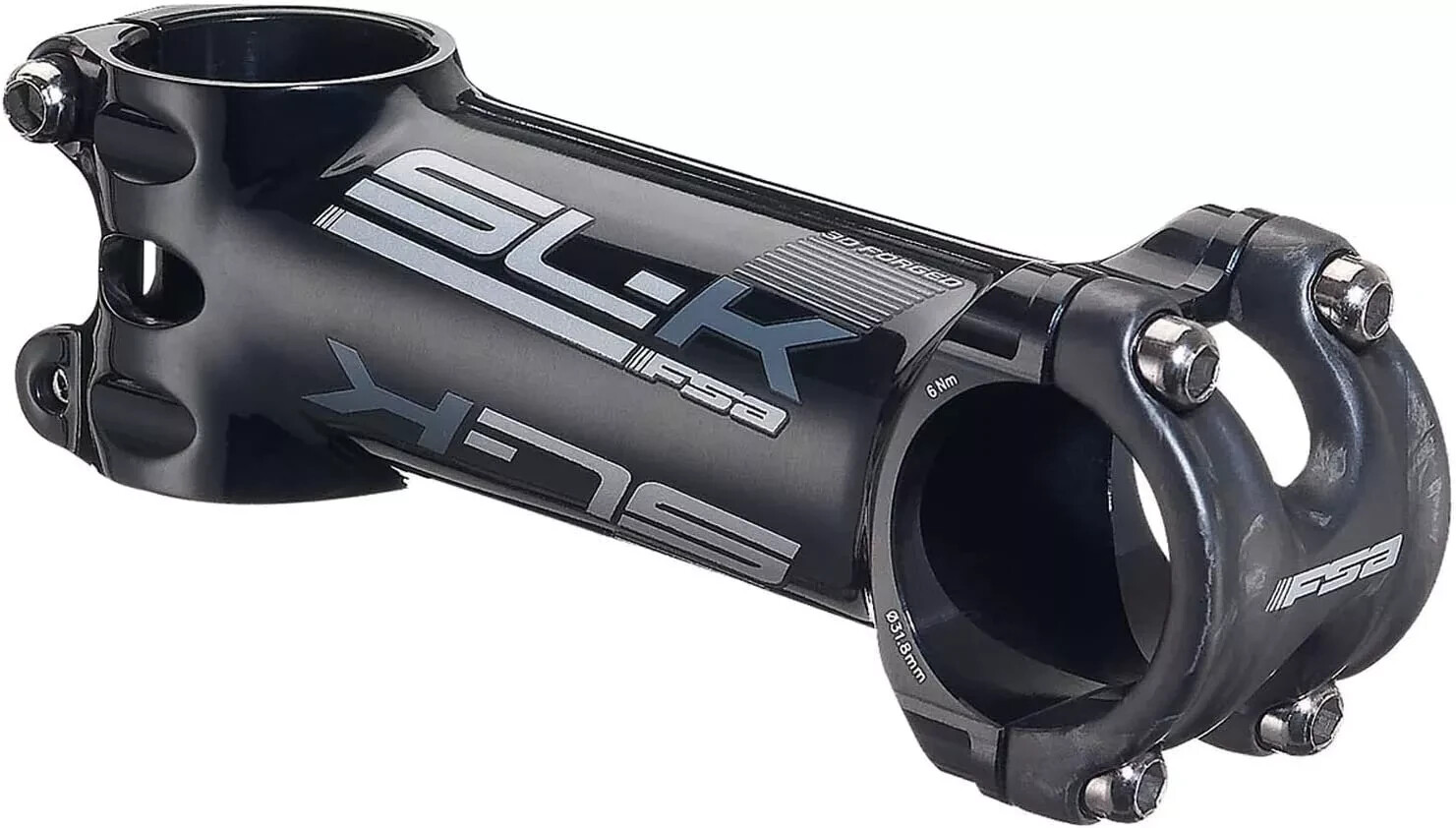 FSA SL-K Stem 1-1/8″ Threadless 90mm +/-8 Deg 31.8 Black/Gray 135g Alloy/CSI