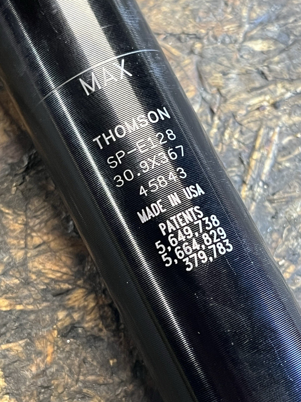 Thomson Elite SP-E128 Aluminum Bicycle Seatpost Black 30.9x367mm