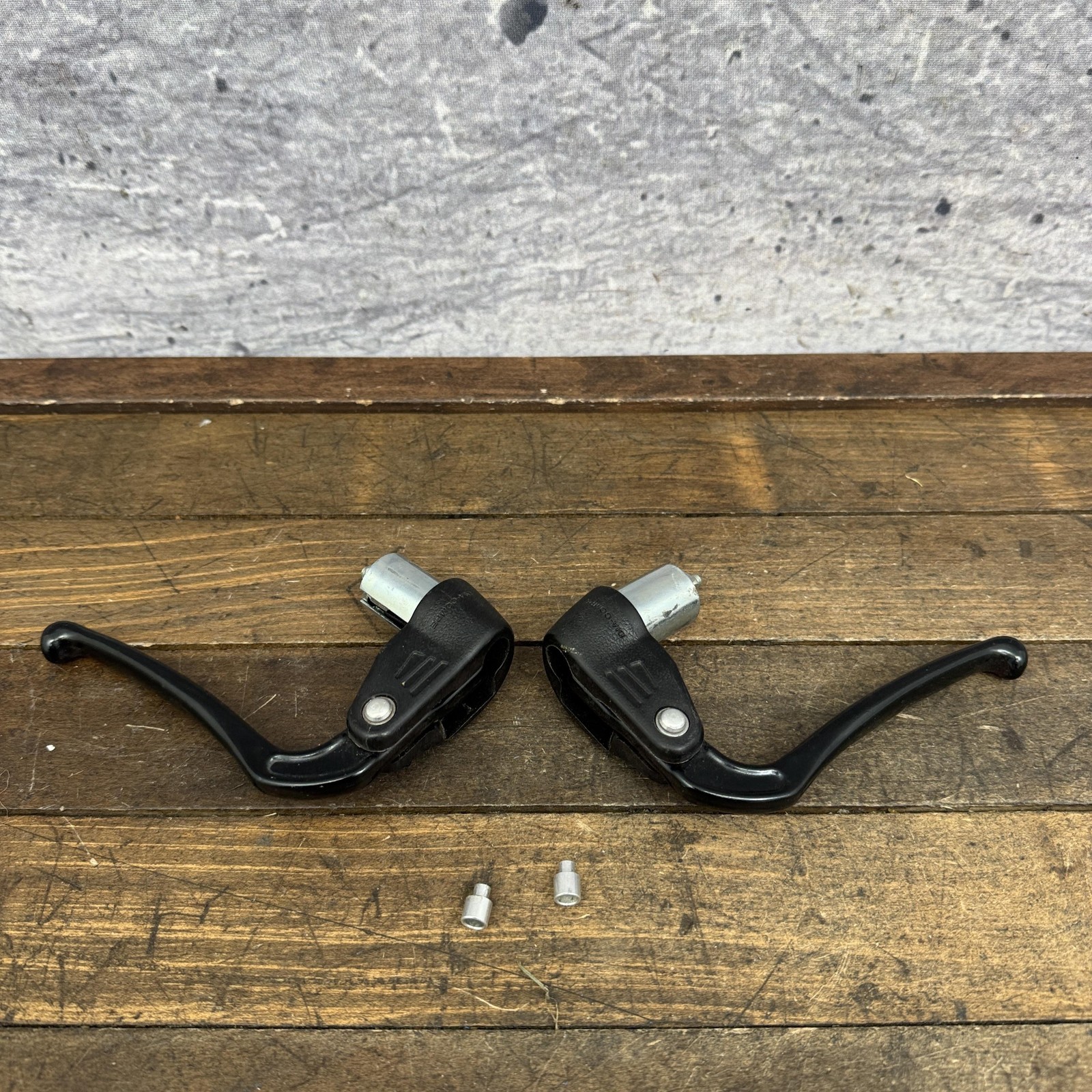 Vintage Dia-Compe Bar-End Brake Levers Pair Black 4-Finger Drop Bar Road Bike