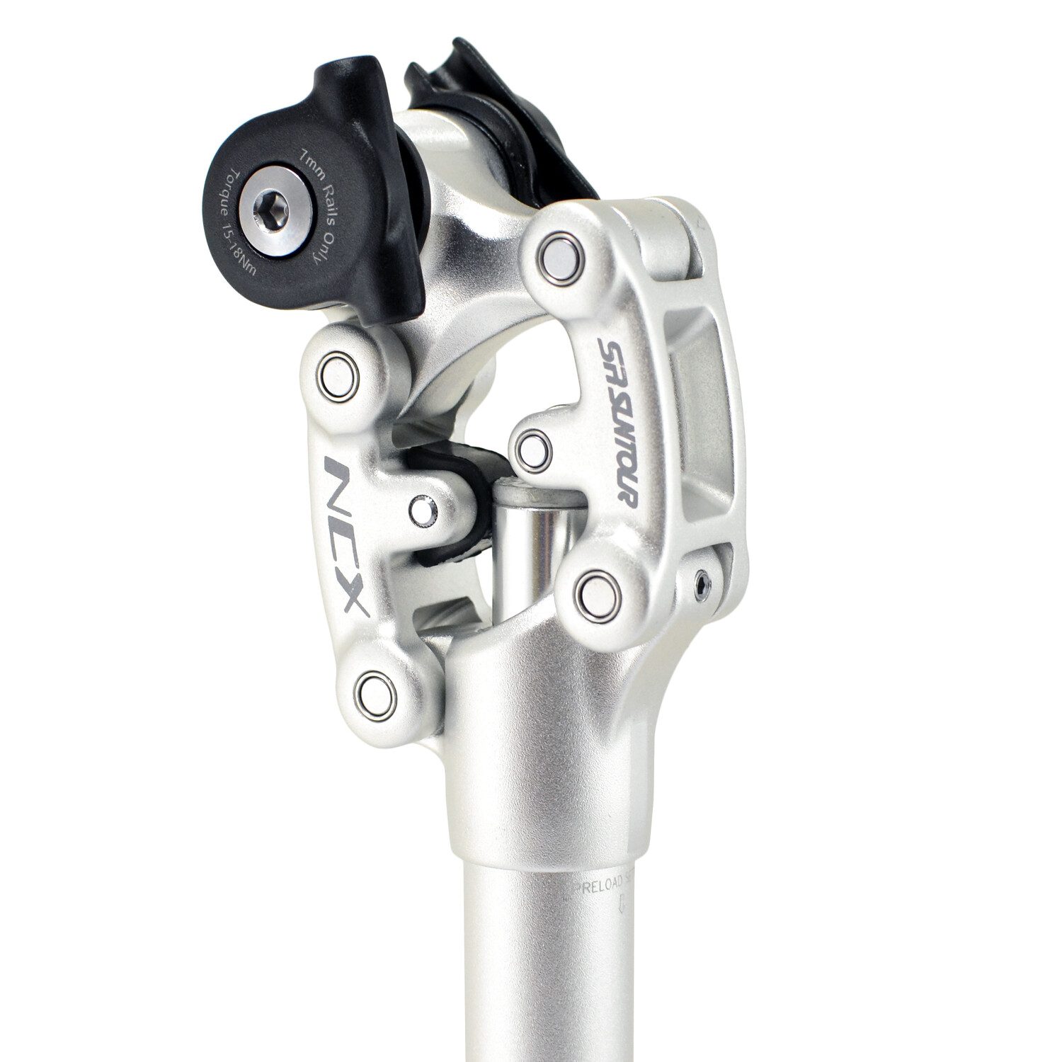 SR SUNTOUR SP12 NCX Suspension Seat Post w/ Protective Cover 27.2X350mm , Silver