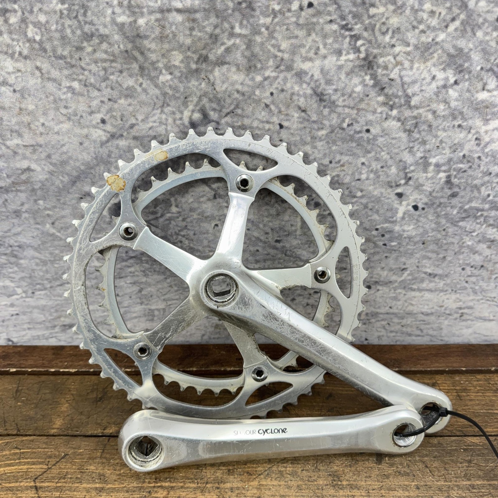 Vintage Suntour Cyclone Crank Set 144 BCD 170 Mm Double Road Bike 1980s Race