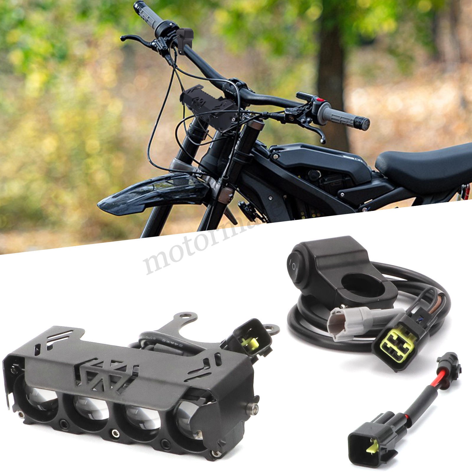 LED Headlight Switch Kit For Talaria MX3 MX4 Sur-Ron Segway X260 – High/Low Beam
