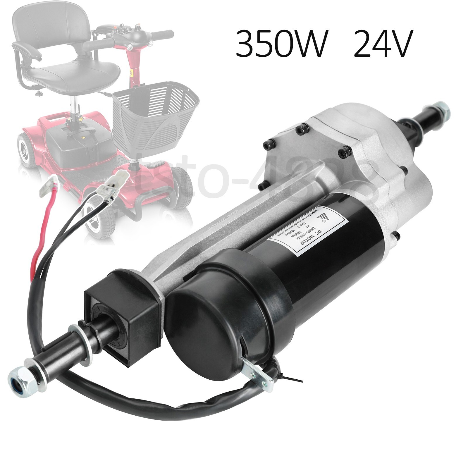 24V 350W Electric DC Motor for Travel Elderly Mobility Scooter Adults Wheelchair