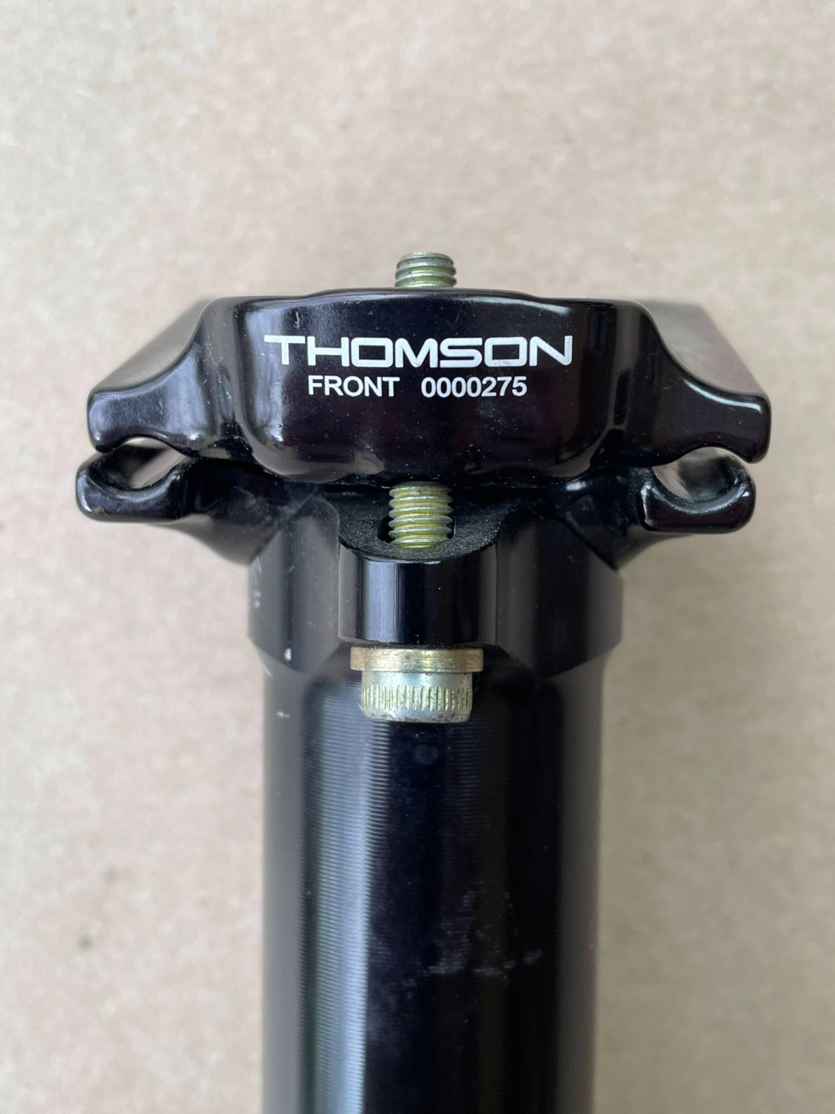 Black Thomson Elite Zero Setback Seatpost SP-E128 30.9x367mm