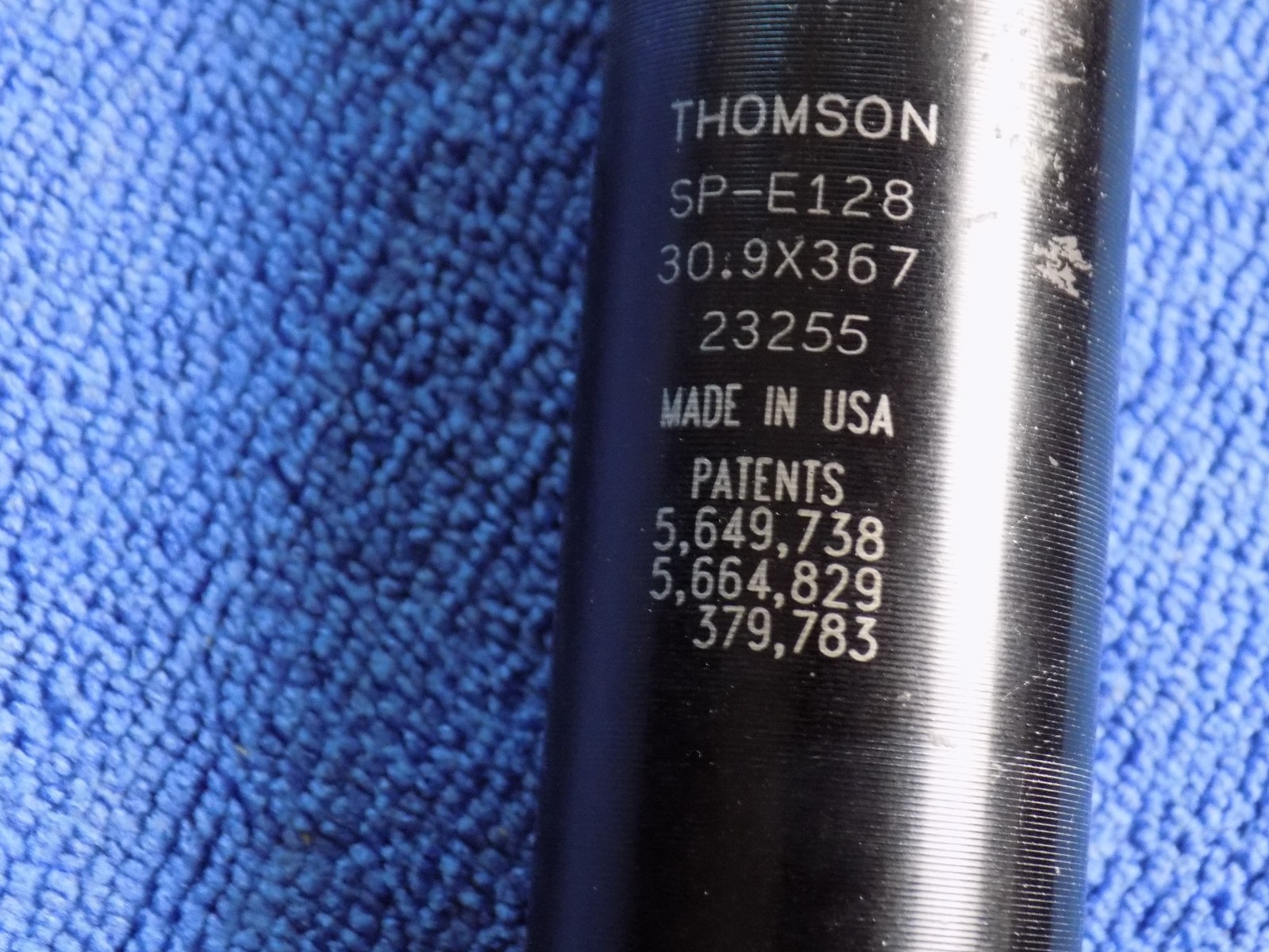 THOMSON ELITE SEATPOST 30.9 X 367MM SP-E128 BLACK STRAIGHT USED