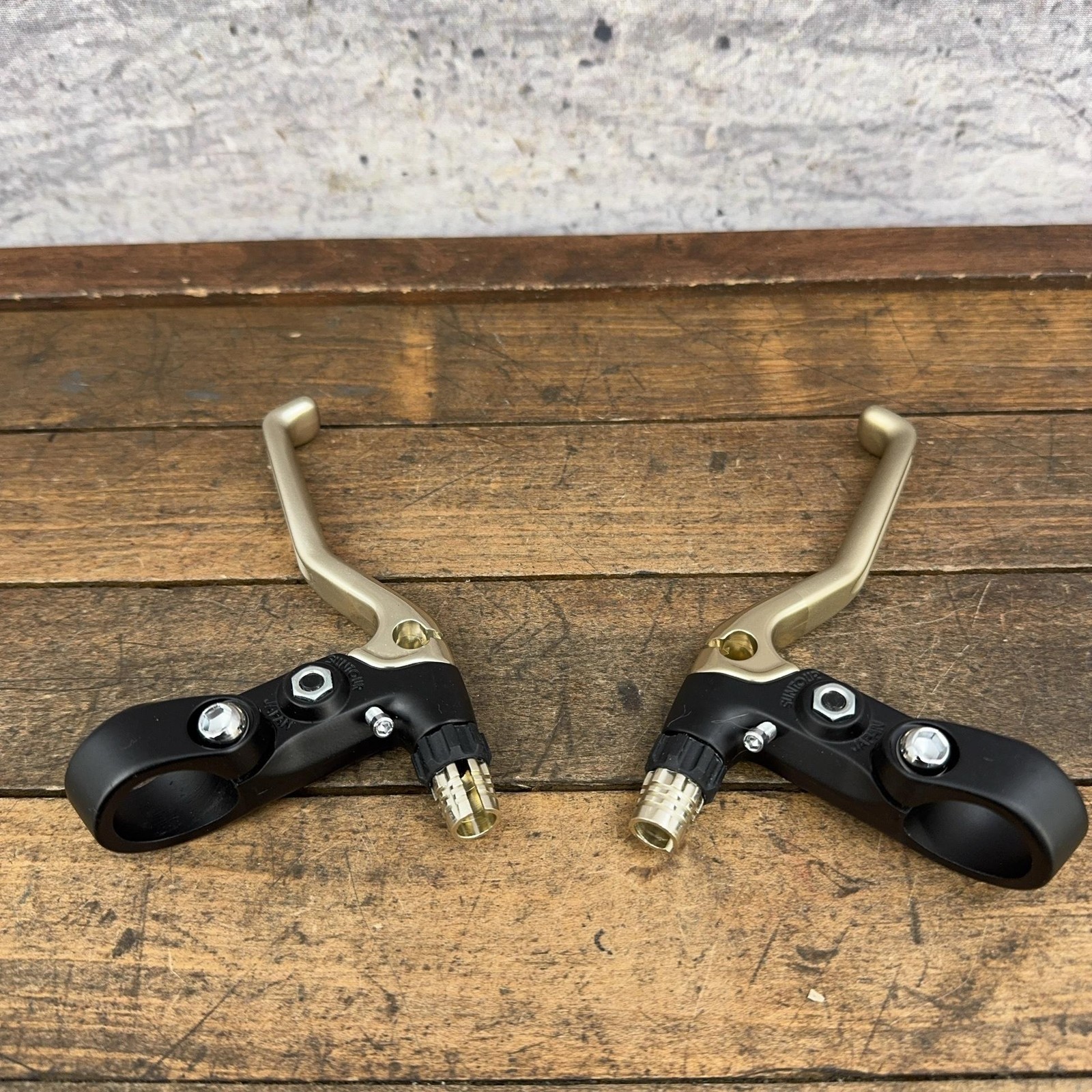 Vintage Suntour XC Pro Brake Levers Pair Gold NOS 22.2mm 90s MTB BMX Japan 90s