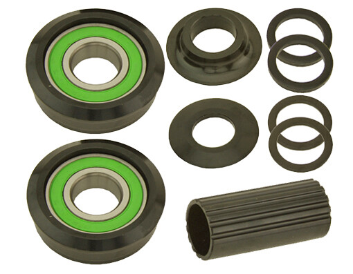 NEW! ORIGINAL ALLOY BOTTOM BRACKET SET AMERICAN 21A 19MM KIT IN BLACK.