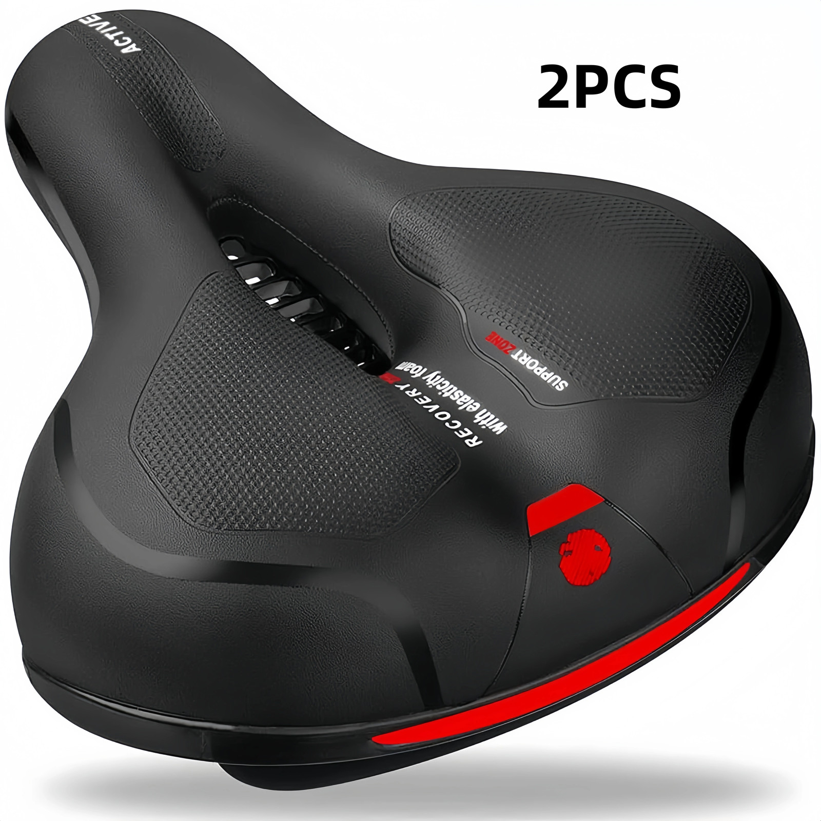 Black Wide Big Bum Bike Bicycle Saddle Seat Gel Cushion Sporty Soft Comfort Pad