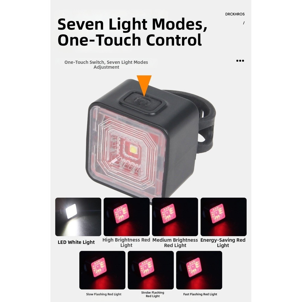 USB Bike Light Set Waterproof Front Rear Light Automatic Braking Sensor