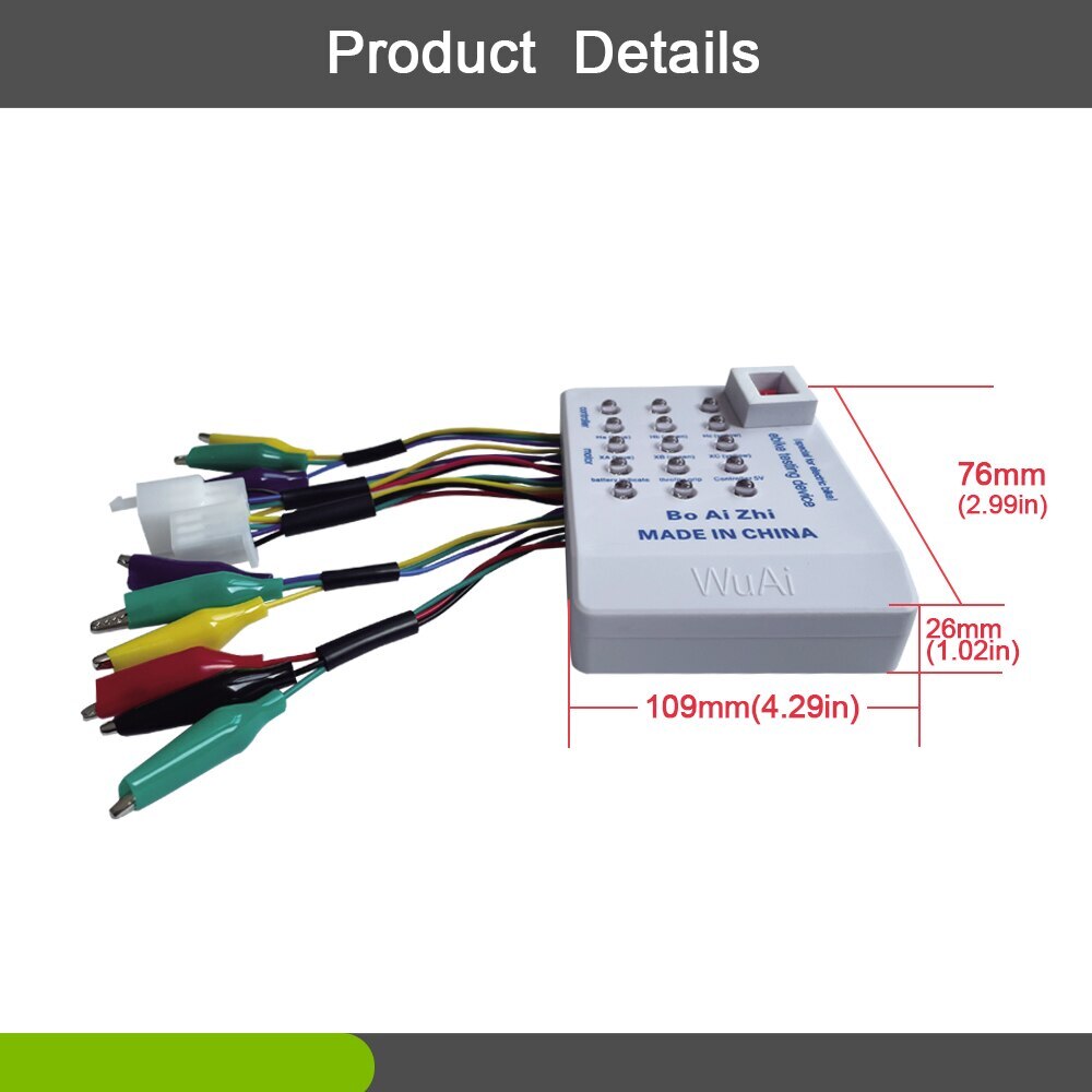 24-72V Electric Bike Brushless Motor Controller Tester for E-bike Accessories