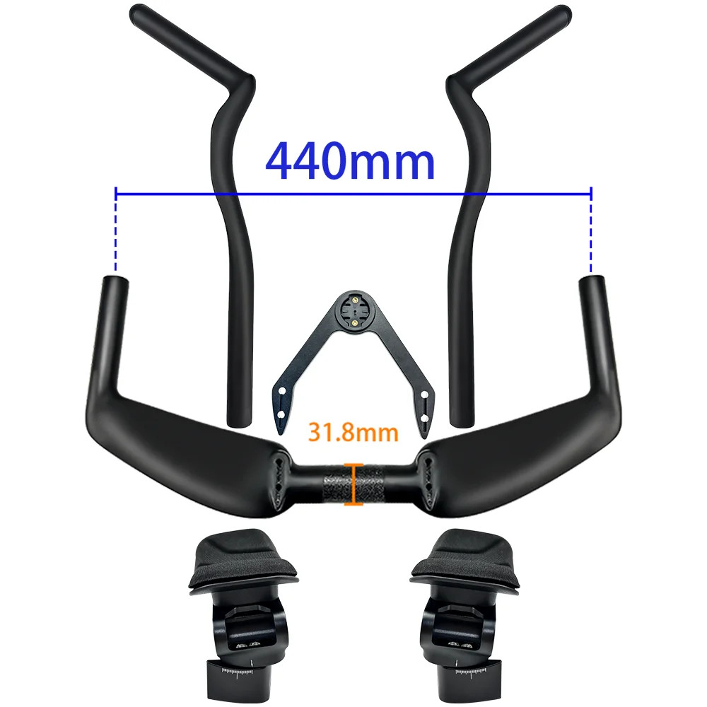 Carbon Bicycle Rest TT Handlebar Extension Triathlon Time Trial Cycling Parts