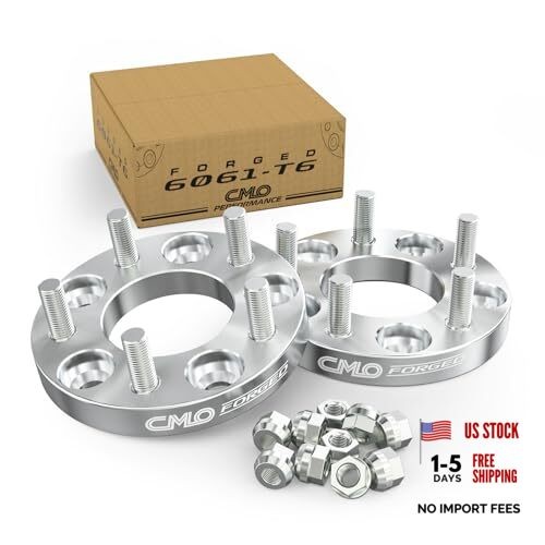 Forged 5×4.75 Wheel Spacers 25mm (2pcs, 1″, 87.1mm Bore, M14x1.5 25mm (2pc)