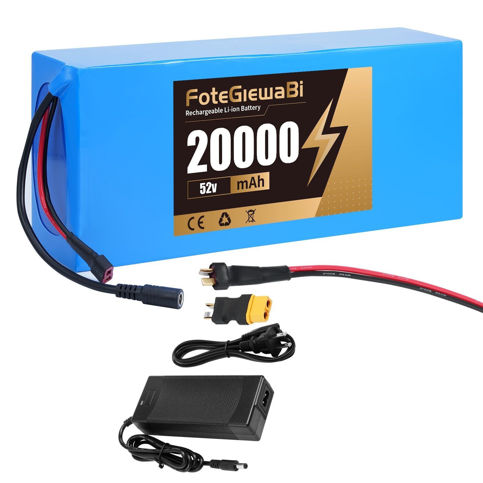 52V 20Ah Ebike Lithium Battery with BMS Ebike Electric Bicycle Scooter