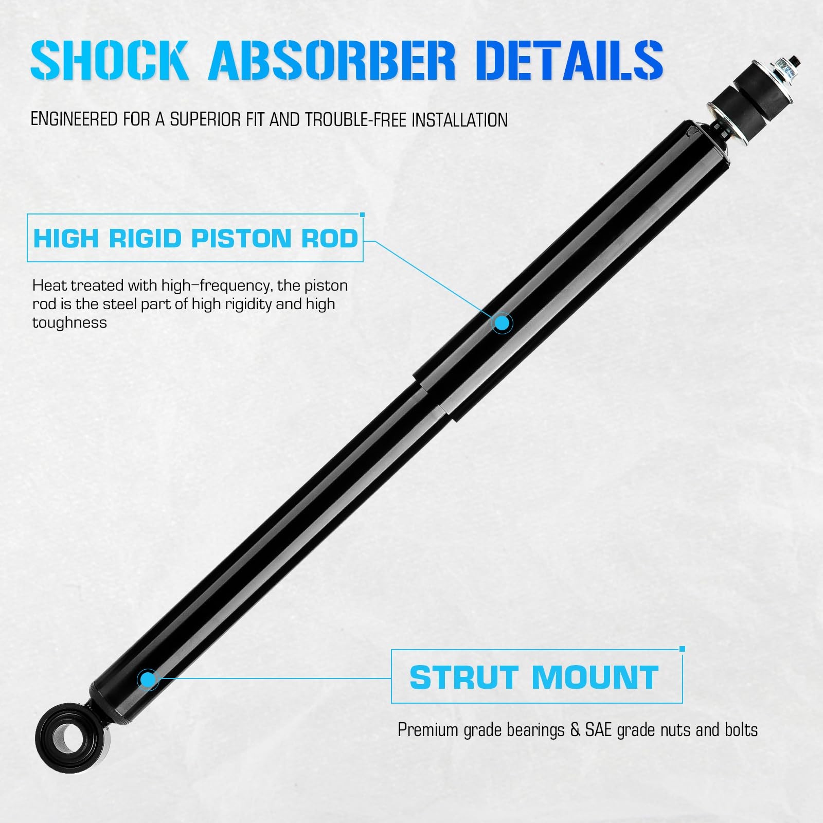 Ilonpa Rear Pair Complete Struts Shock Absorbers Assembly Fit For 2004-2020