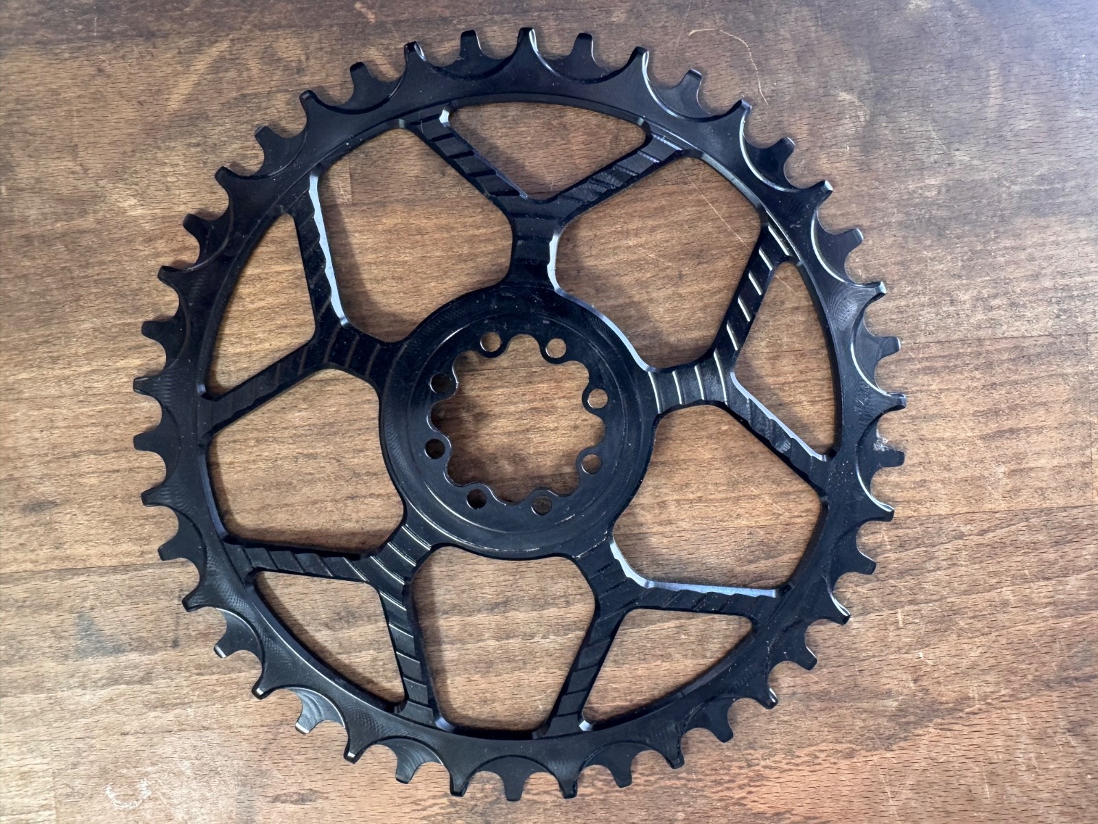 5DEV 8 bolt 42t 7mm offset chainring Black NEW Aluminum