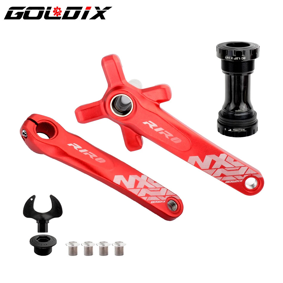 MTB Bike Crankset Hollow Integrated Crank 104BCD 32 34 36 38 40 42T Crankset BB