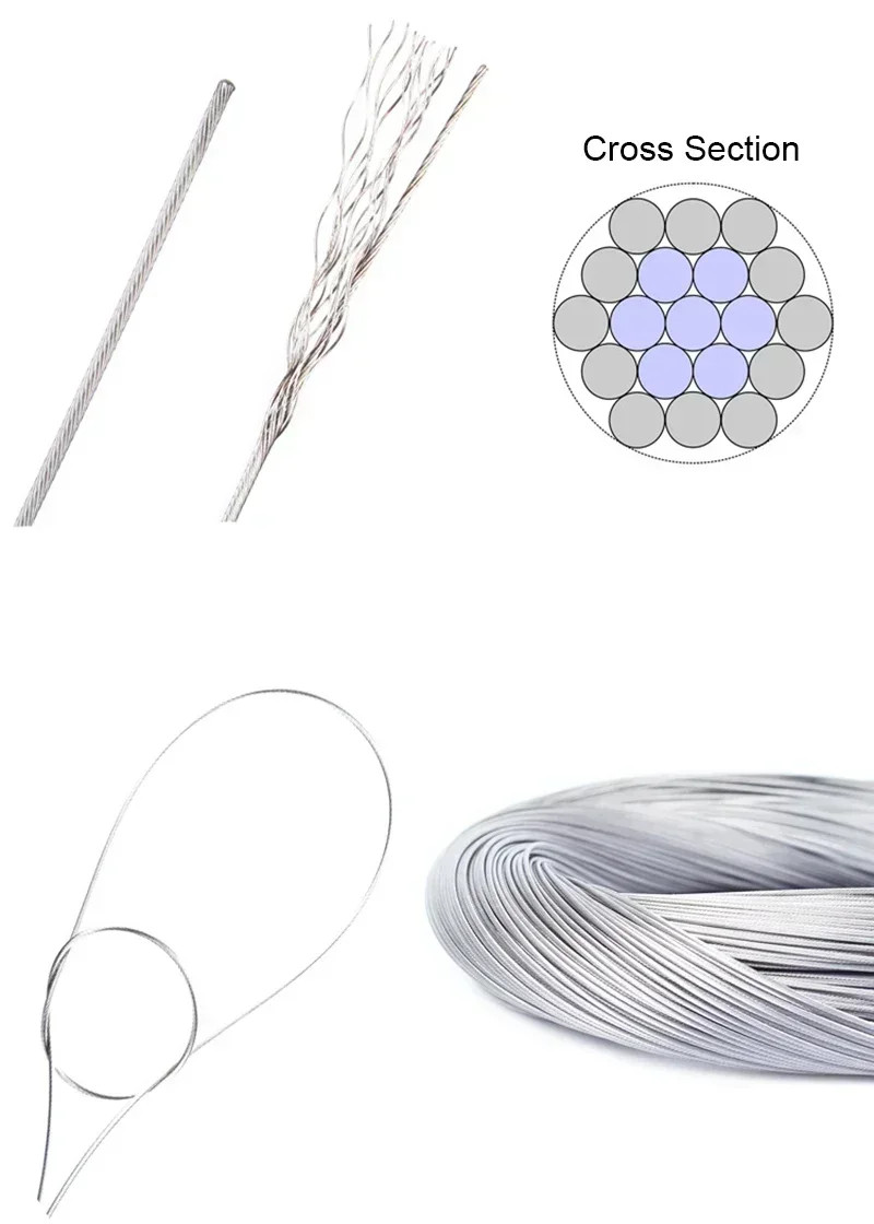2M Bike Brake Shift Cable Stainless Steel Inner Wire Set 5-50pcs