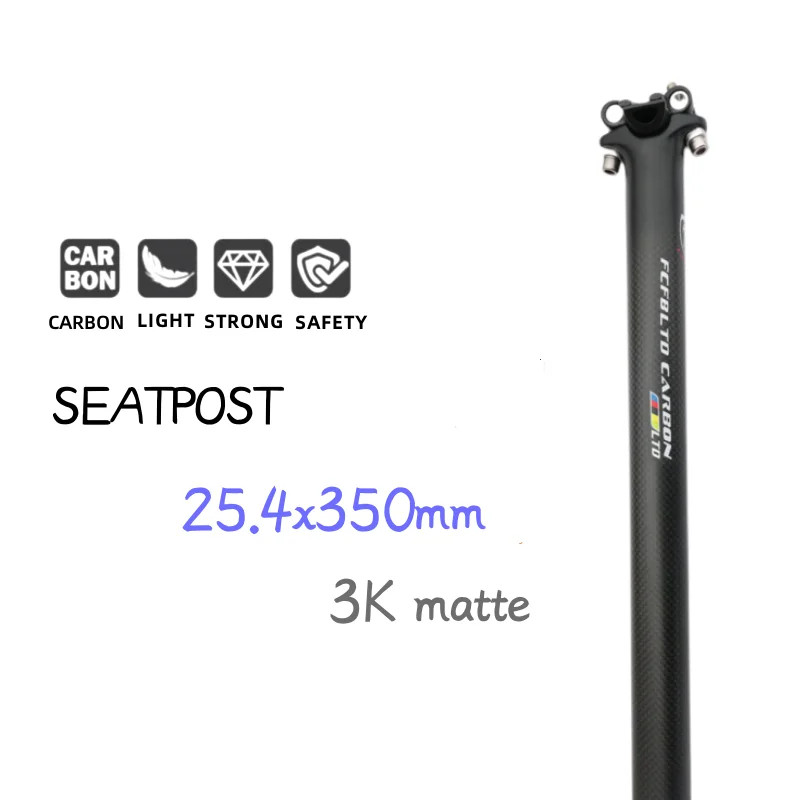 Carbon Seatpost 25.4/27.2/30.8/31.6mm 3k MTB/Road Bicycles Seat Post Bike Partrs