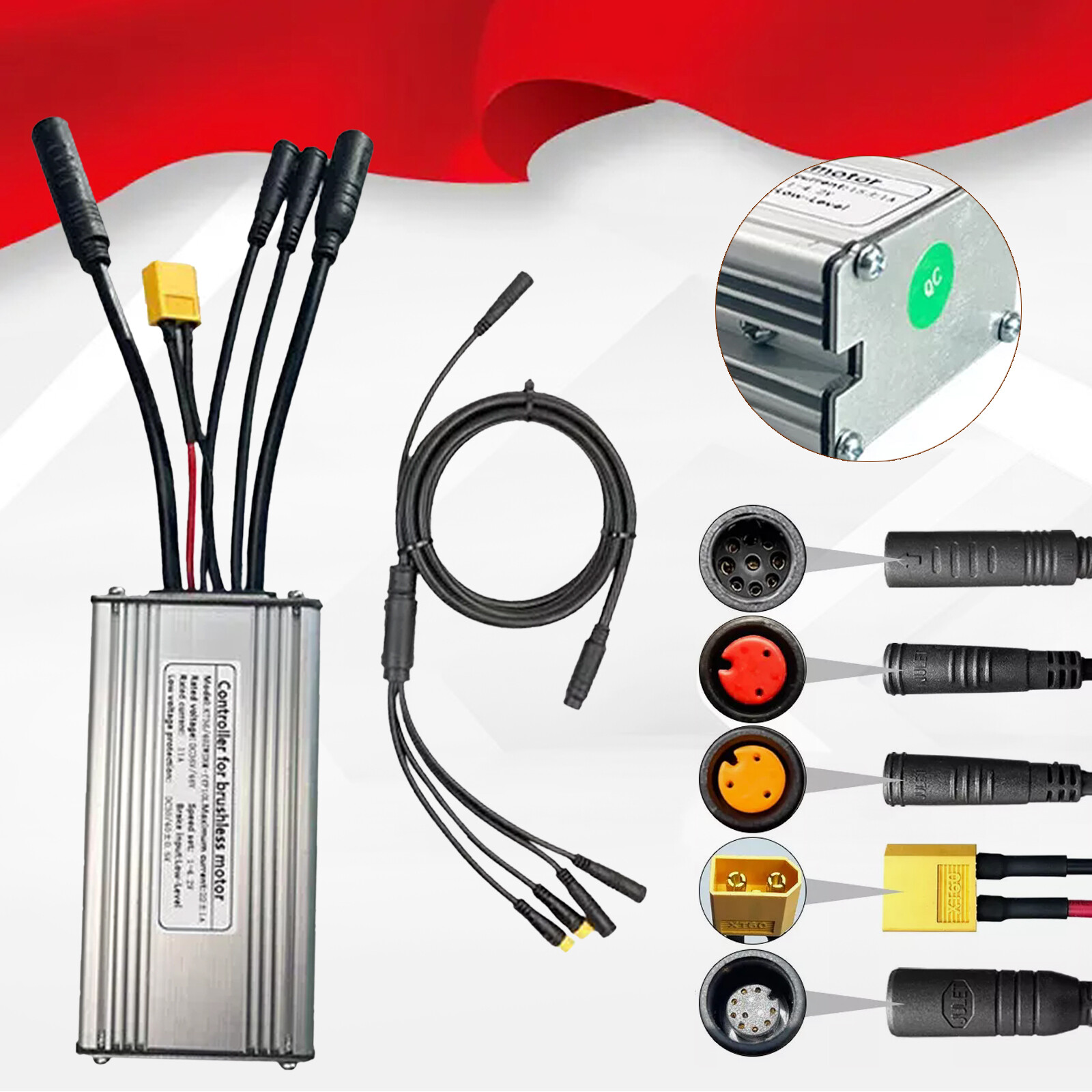 36V/48V 25A Ebike Waterproof Controller For 750W Brushless Motor Electric Bike