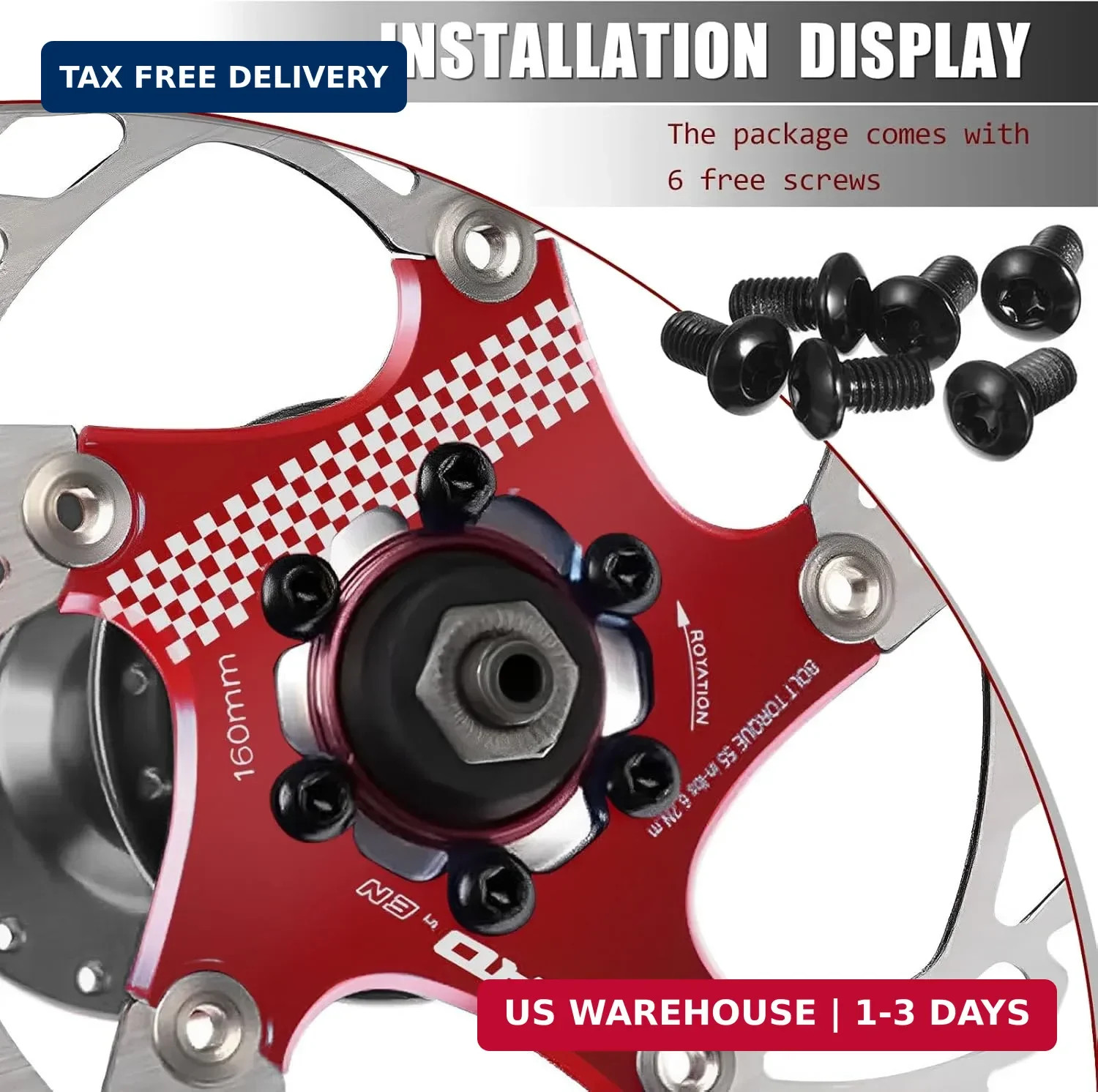 BUCKLOS IIIPRO 140mm 160mm 180mm 203mm Floating Bike Disc Brake Rotor with 6 Bol