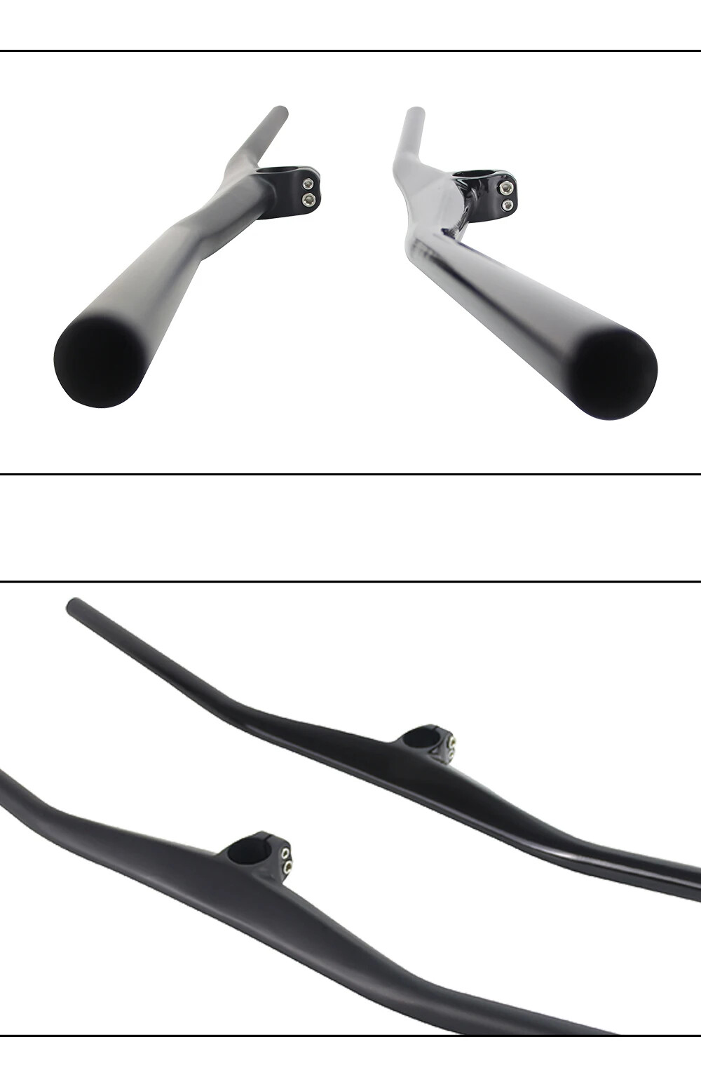 Carbon Fiber Integrated Mountain Bicycle Handlebar 2 Degree Riser Bar with Stem