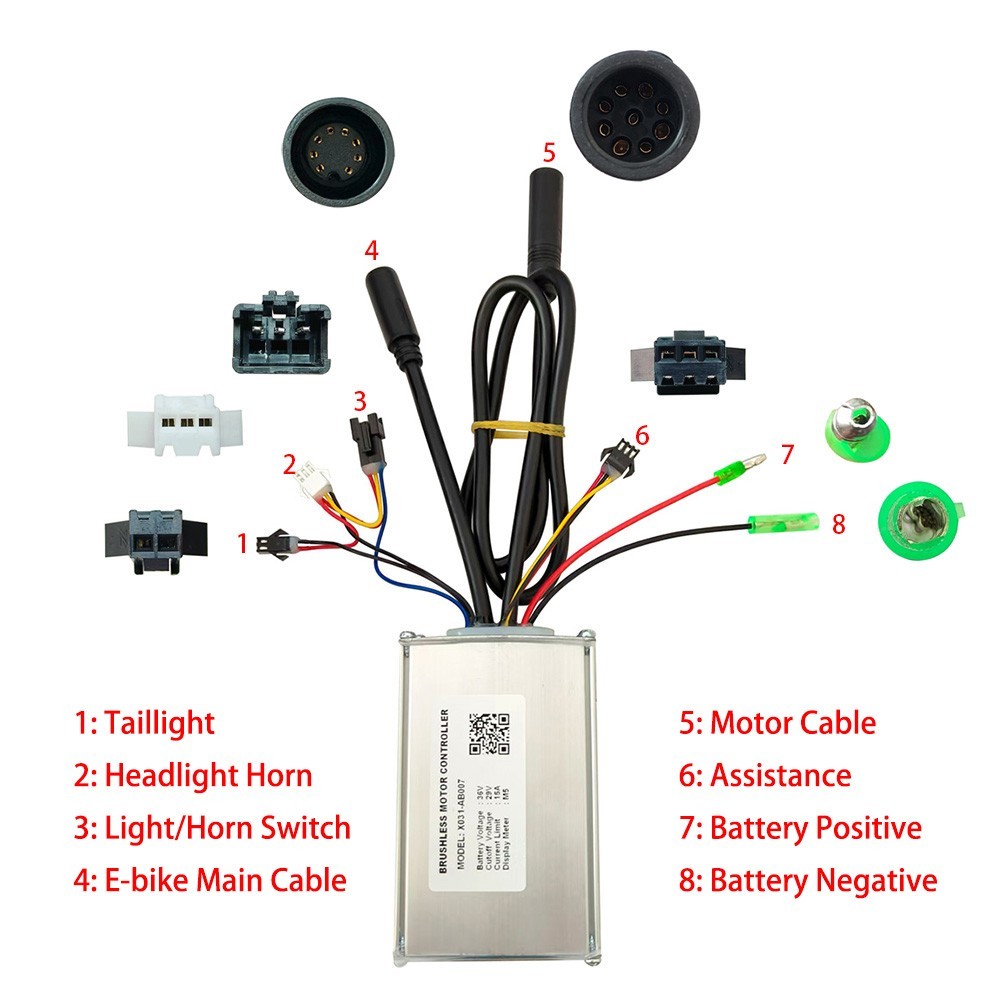 Brushless Motor Controller X031-AB007 36V 15A Electric Bike Conversion Kit M5