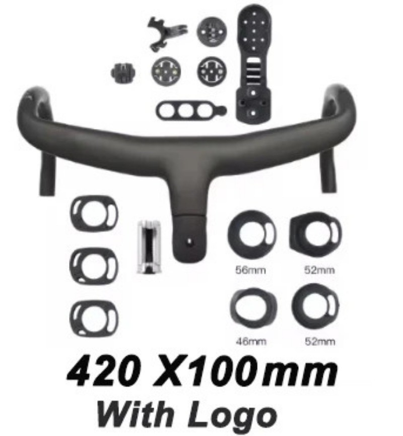 Road Bicycle Integrated handlebar Internal Routing Cable Carbon with Mount