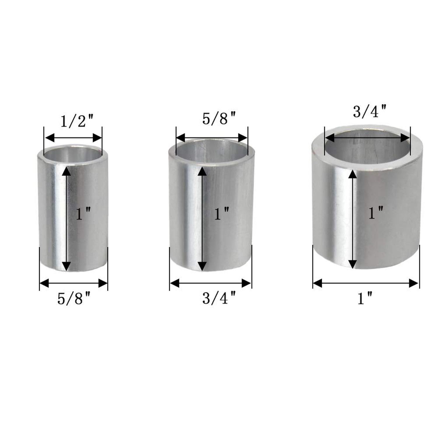 EMILYPRO Reducing Bushing Arbor Adapters 1″ Thick from 1″ to 3/4″, 5/8″, 1/2″…