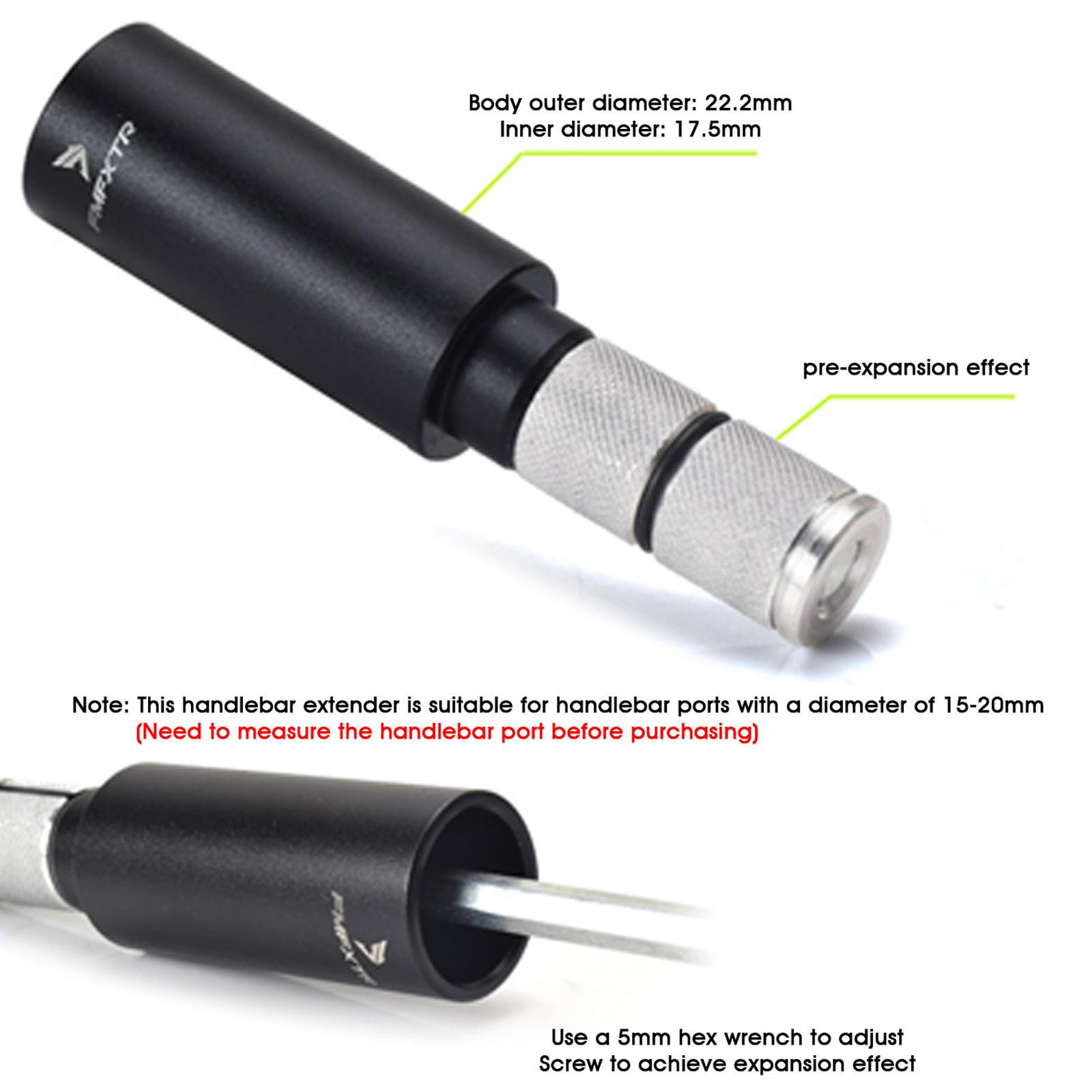 MTB Bike Handlebar Bar End Extension Plug Aluminum Alloy Handlebar Extender