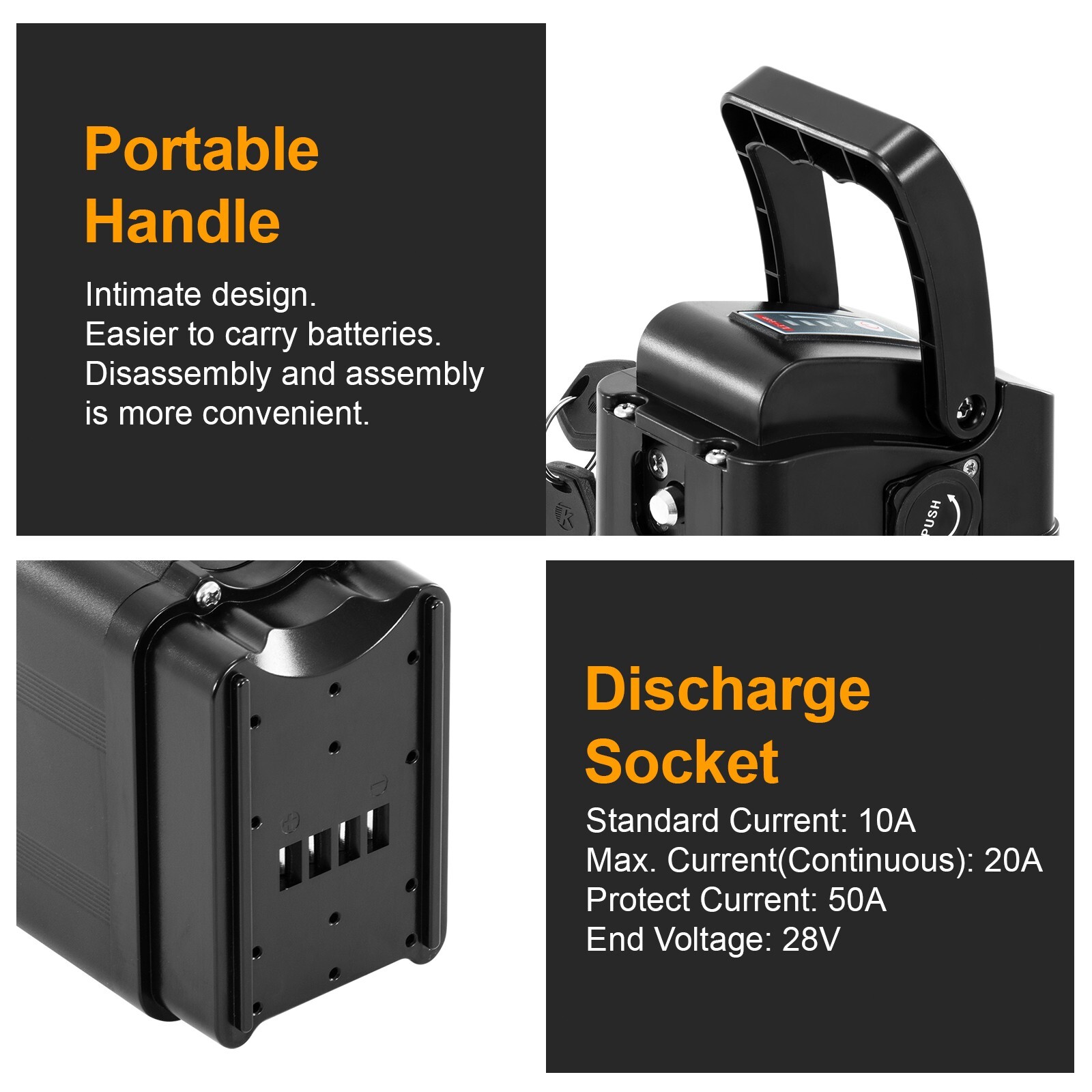 Electric Bike Battery 48V 13Ah Compatible with Heybike Mars Electric Bike