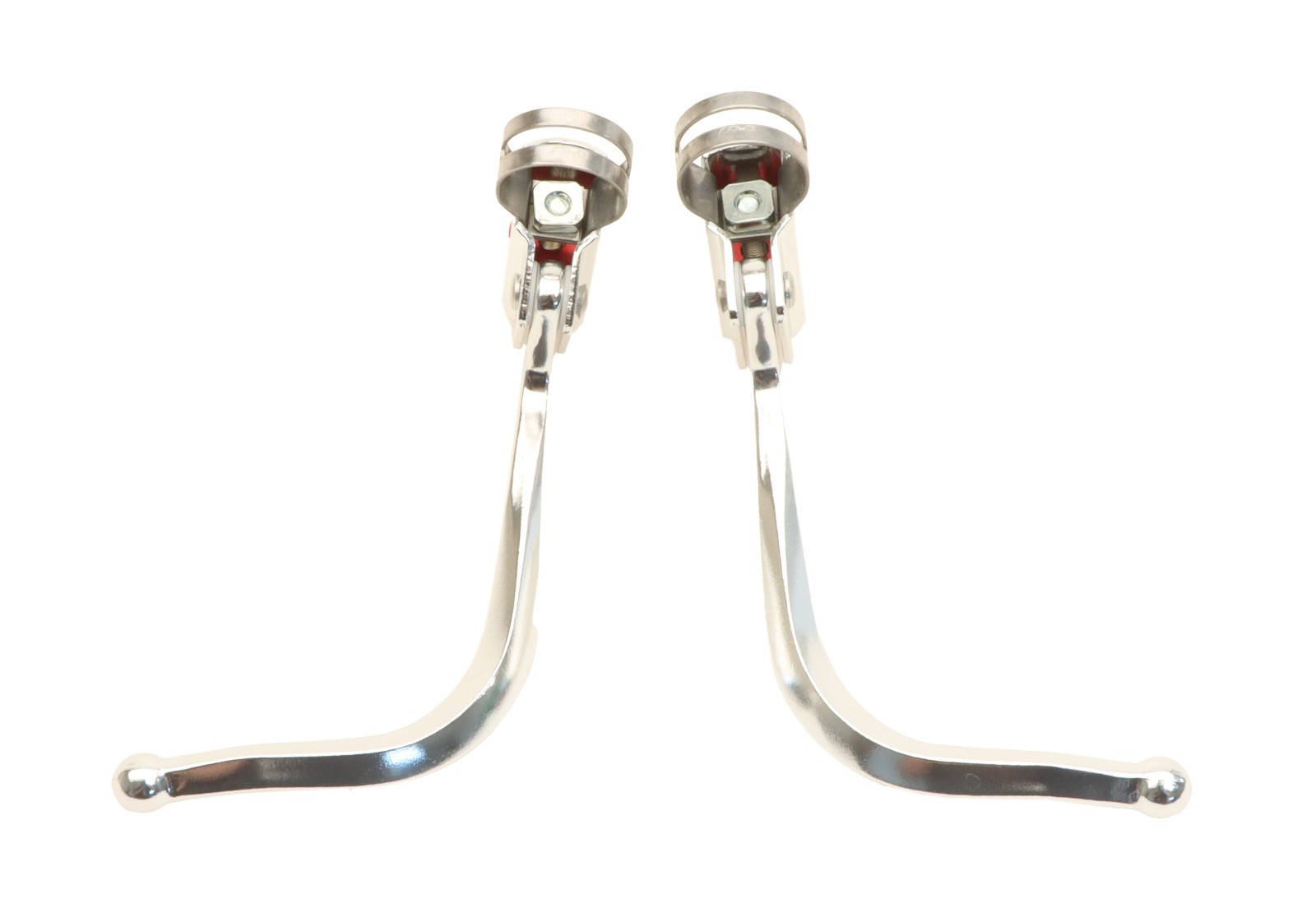 Dia-Compe DC139 Guidonnet Bullhorn Brake Levers 23.8mm Clamp Silver NEW NOS