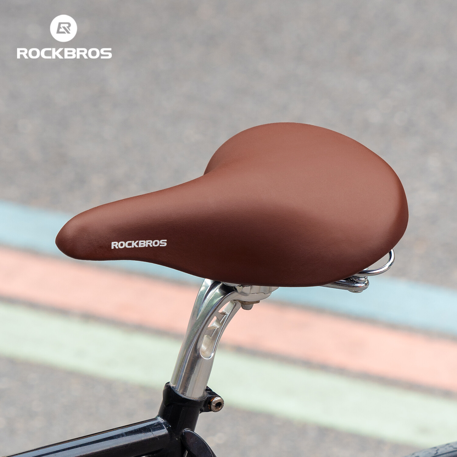 ROCKBROS Wide Saddle-Comfort Seat-Steel Spring &Elastomer Suspension-Memory Foam
