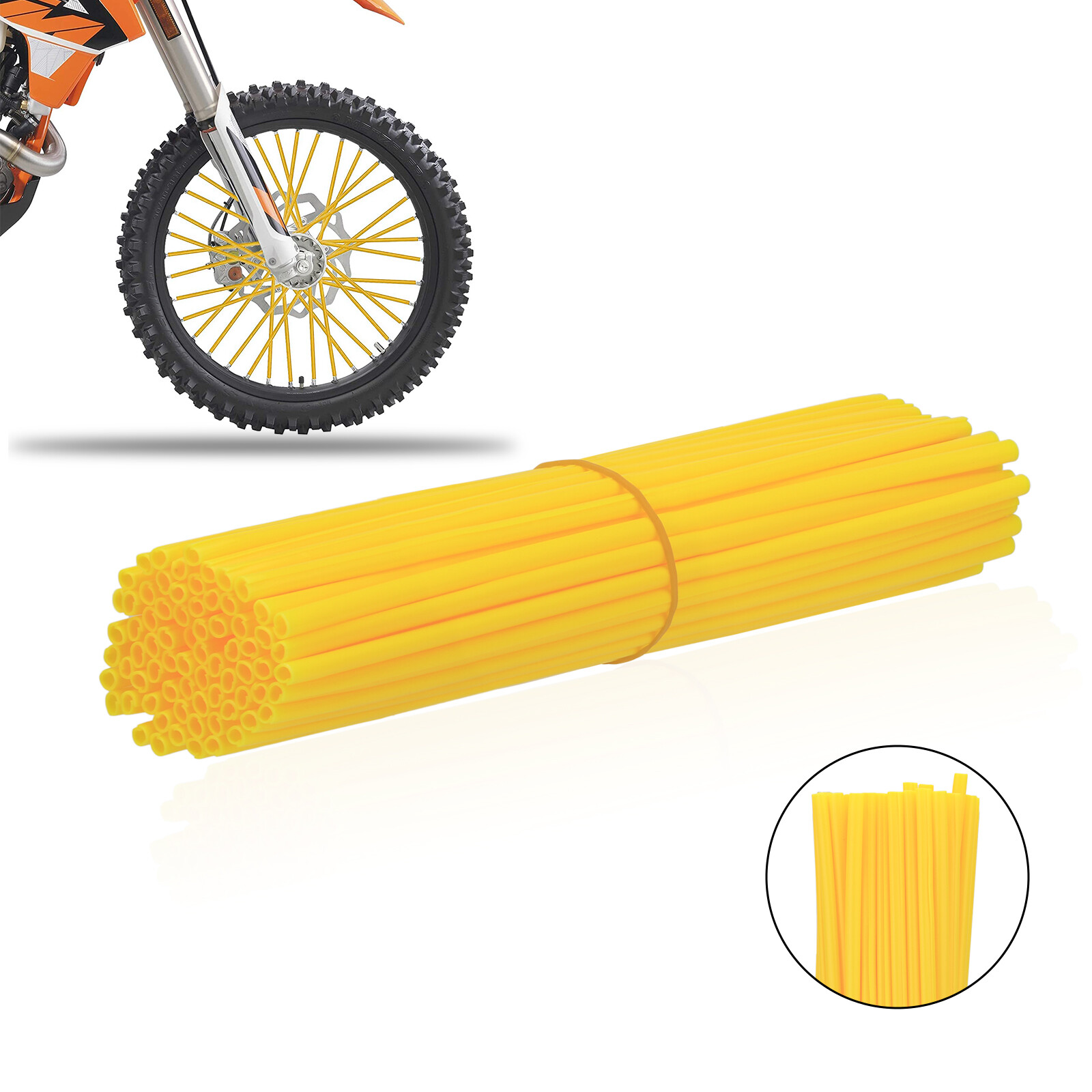 72Pcs Motorcycle Dirt Bike Spoke Skins Covers Wraps Wheel Rim Guard Protector