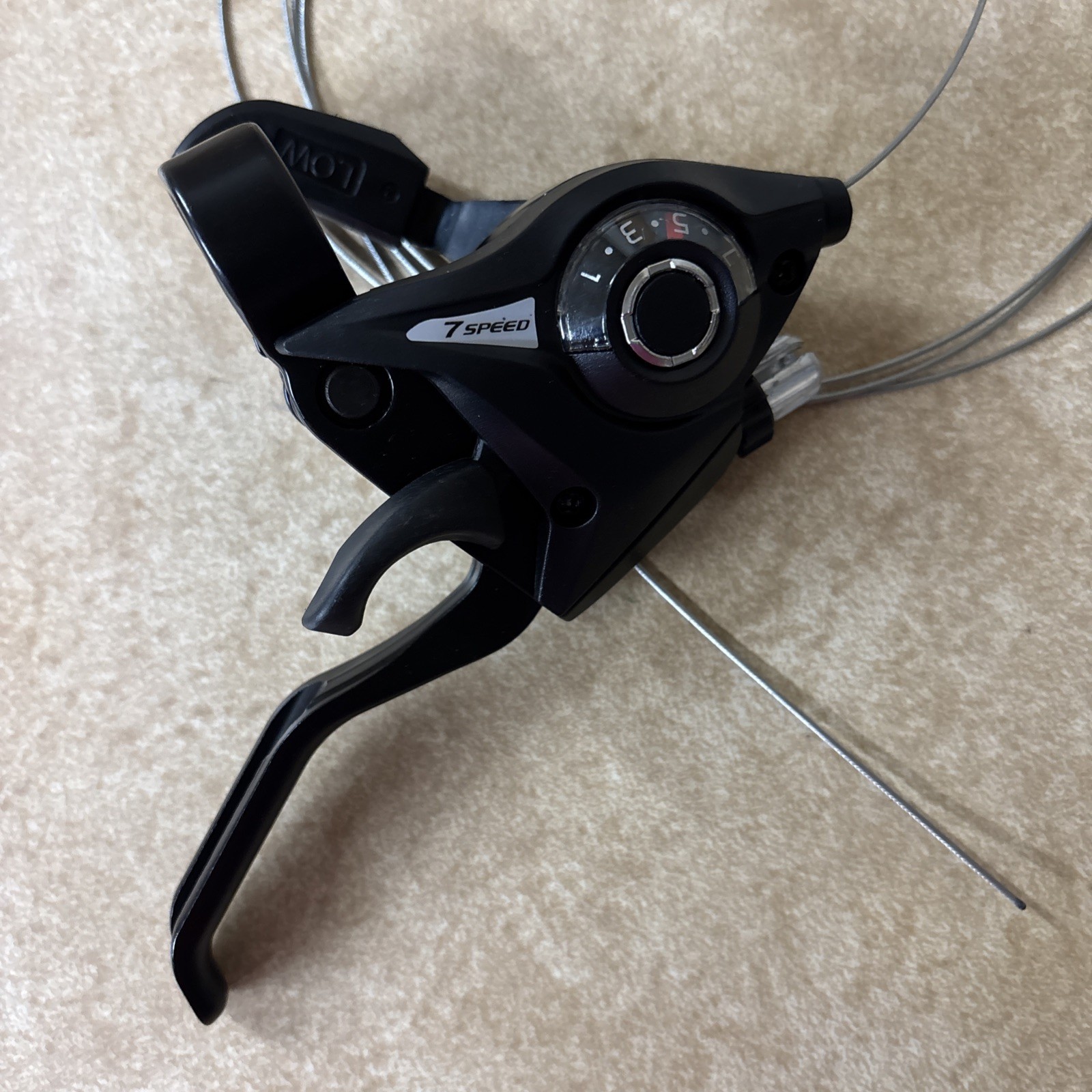 SHIFTER SET HB ST-EF51-7 TRIGGER / V-BRAKE 2F 7×3 BLACK for 21 speeds