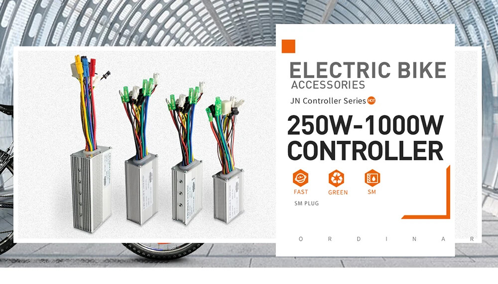 E-bike Controller 36/48V 250-1000W SM Connector Brushless Bicycle Controller